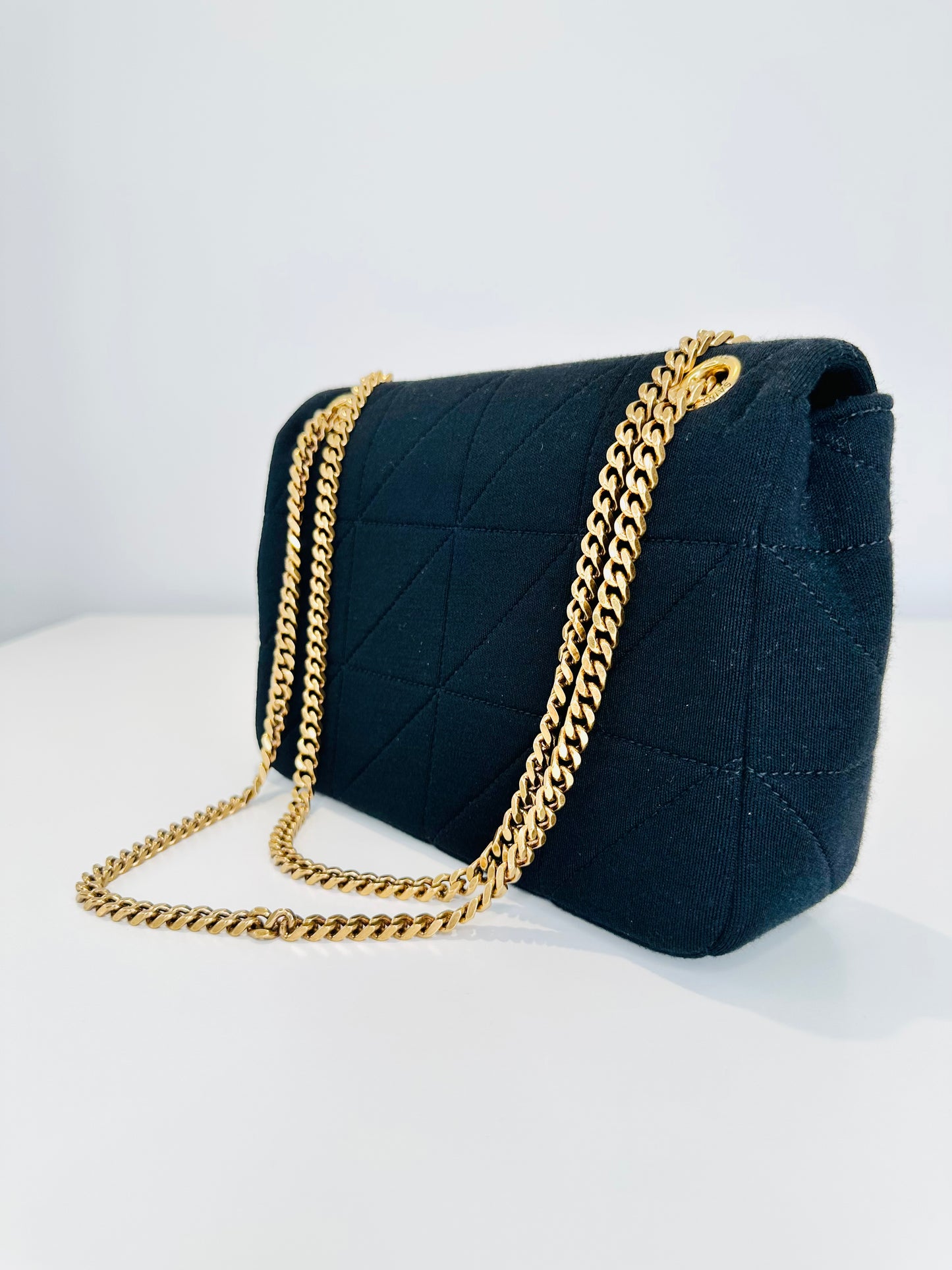 Medium Jamie Quilted Wool Jersey Bag