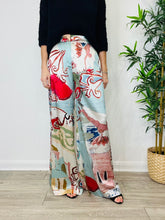 Load image into Gallery viewer, Silk Wide Leg Trousers - Size L
