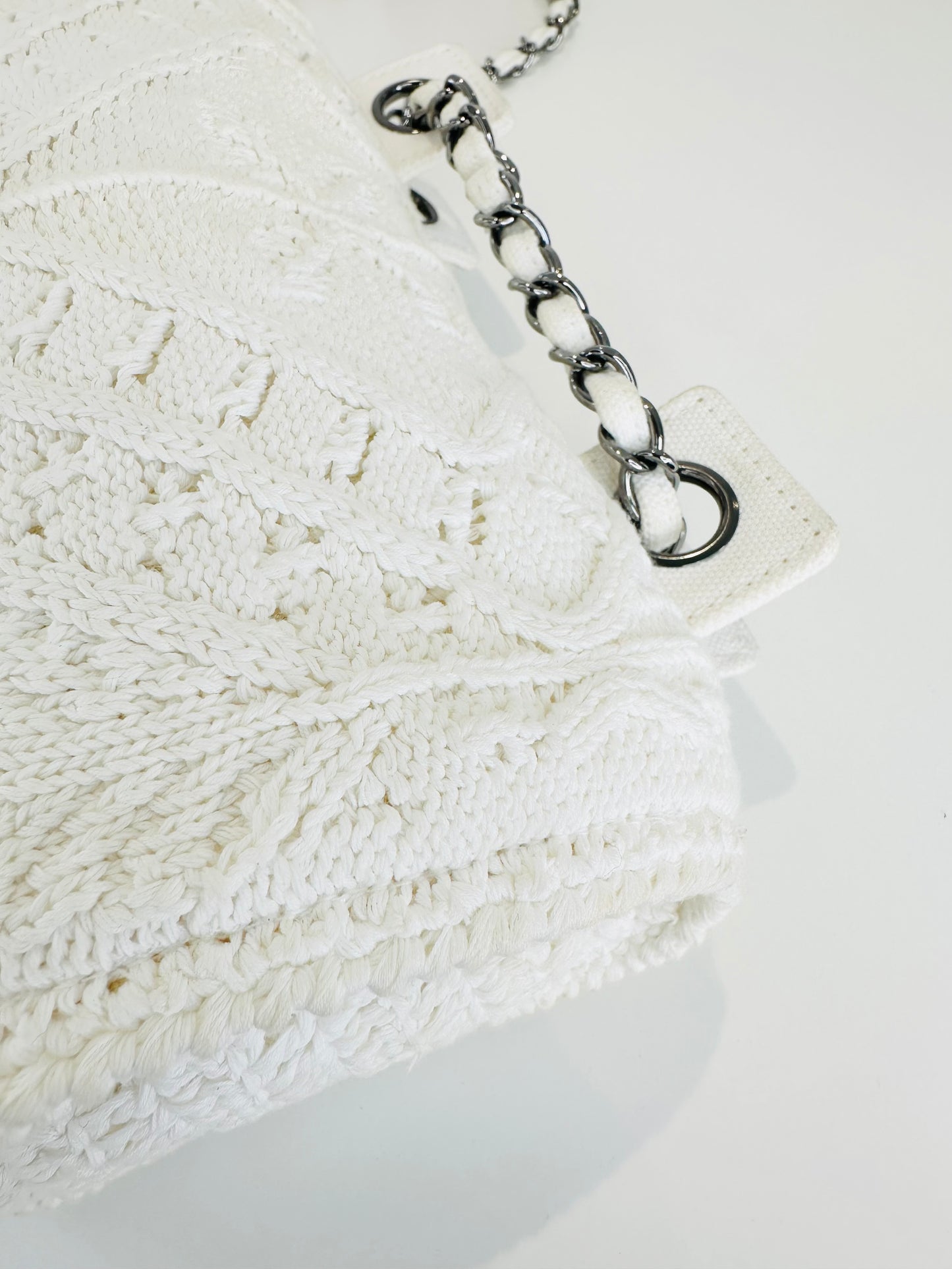 Crochet Knit Classic Flap Bag