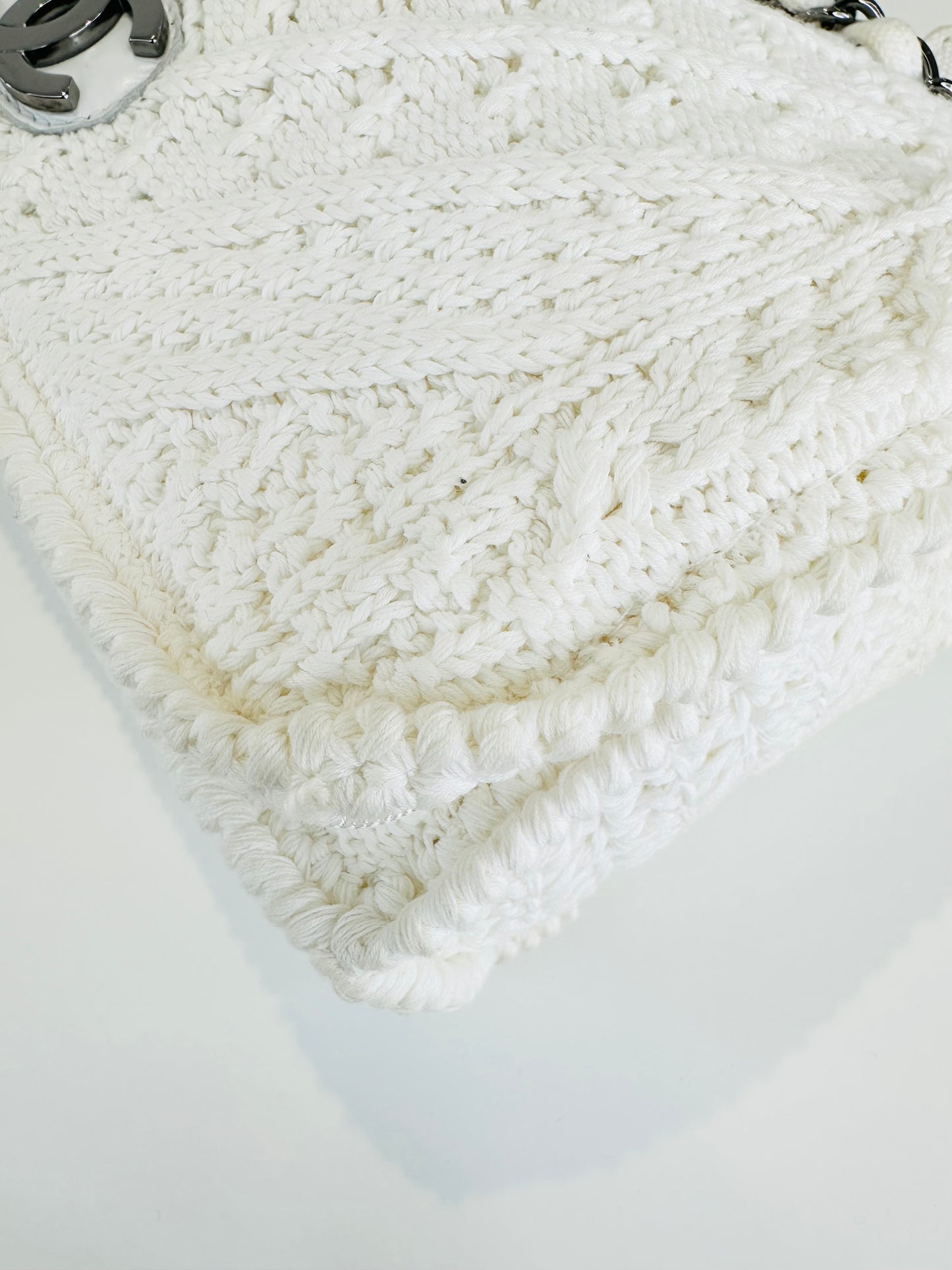 Crochet Knit Classic Flap Bag
