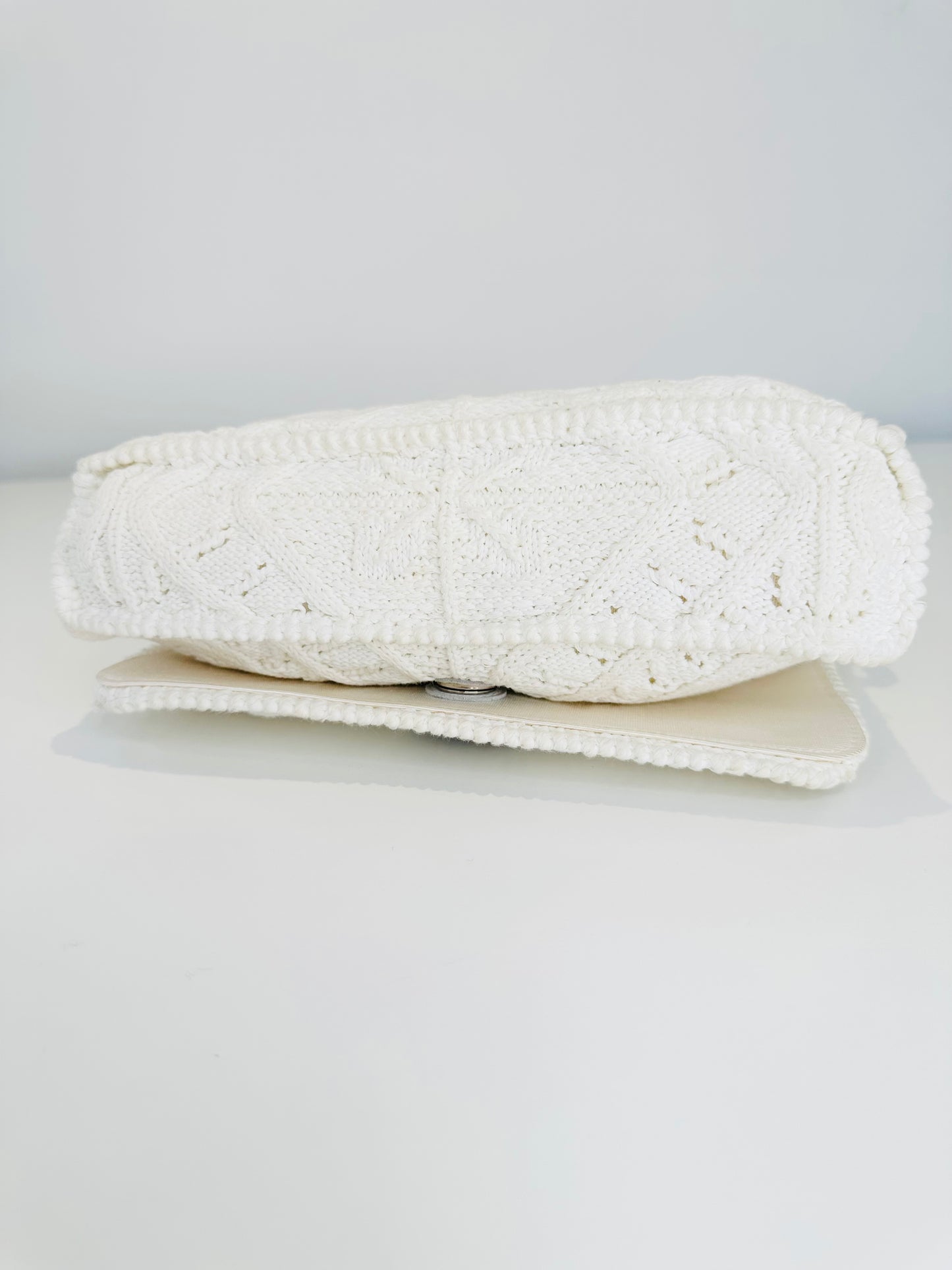 Crochet Knit Classic Flap Bag