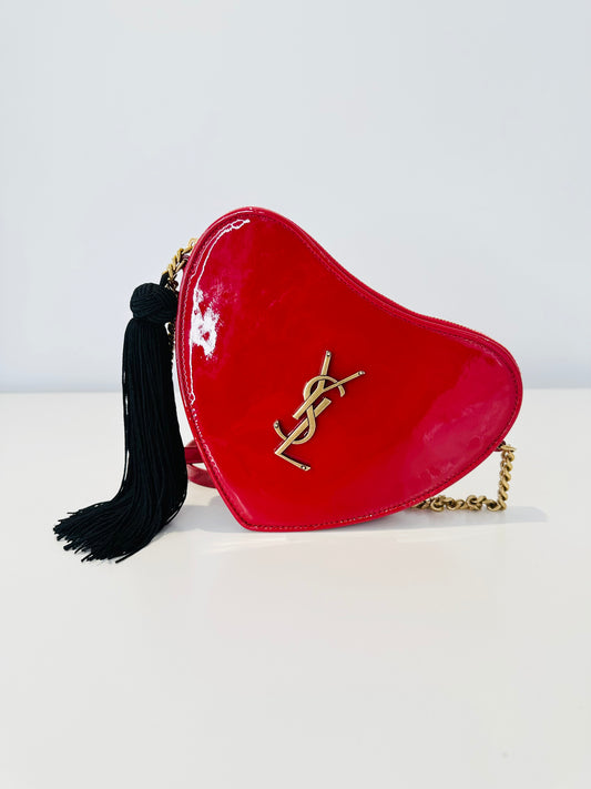 Small Patent Sac Coeur Crossbody Bag