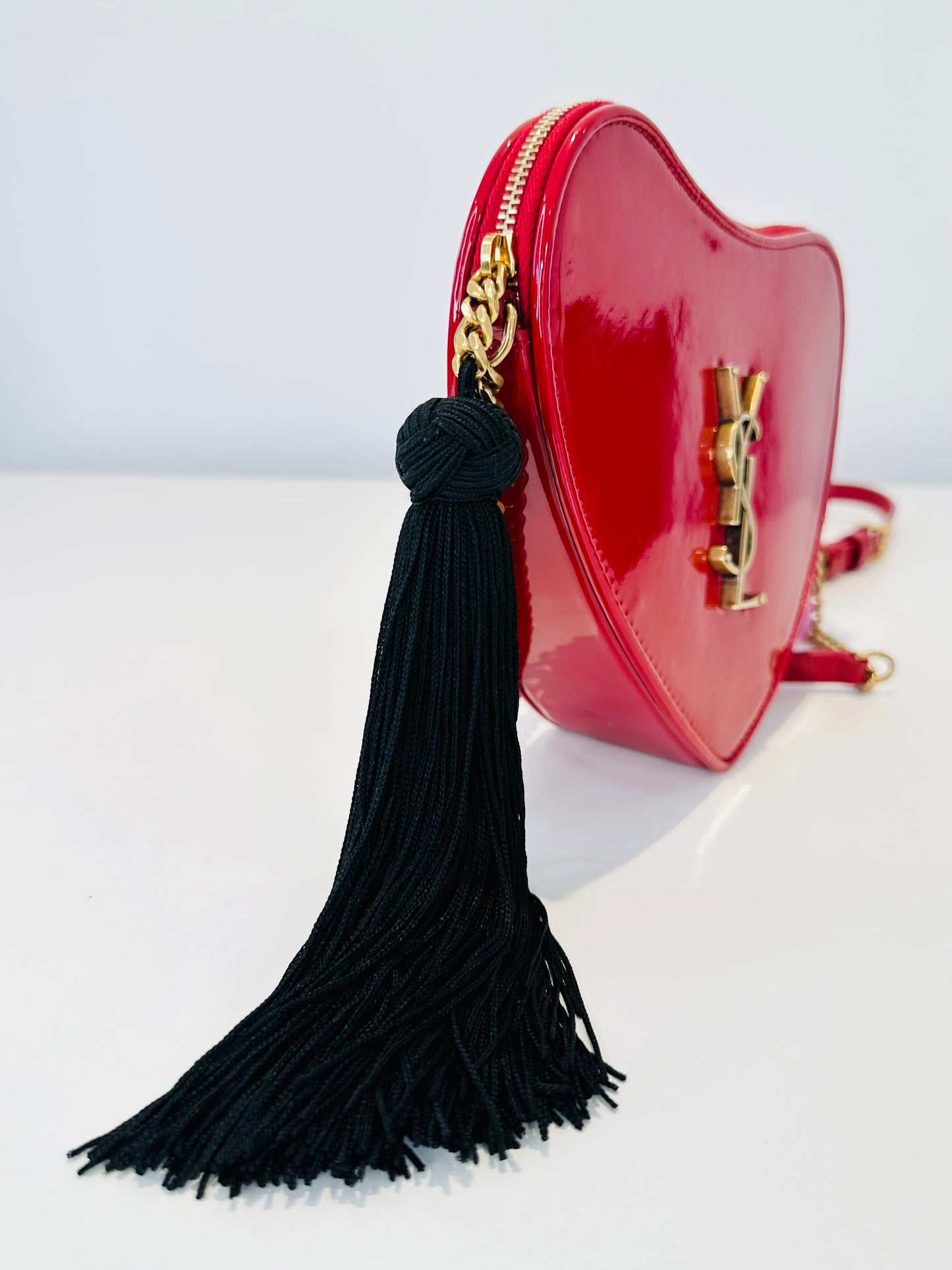 Small Patent Sac Coeur Crossbody Bag
