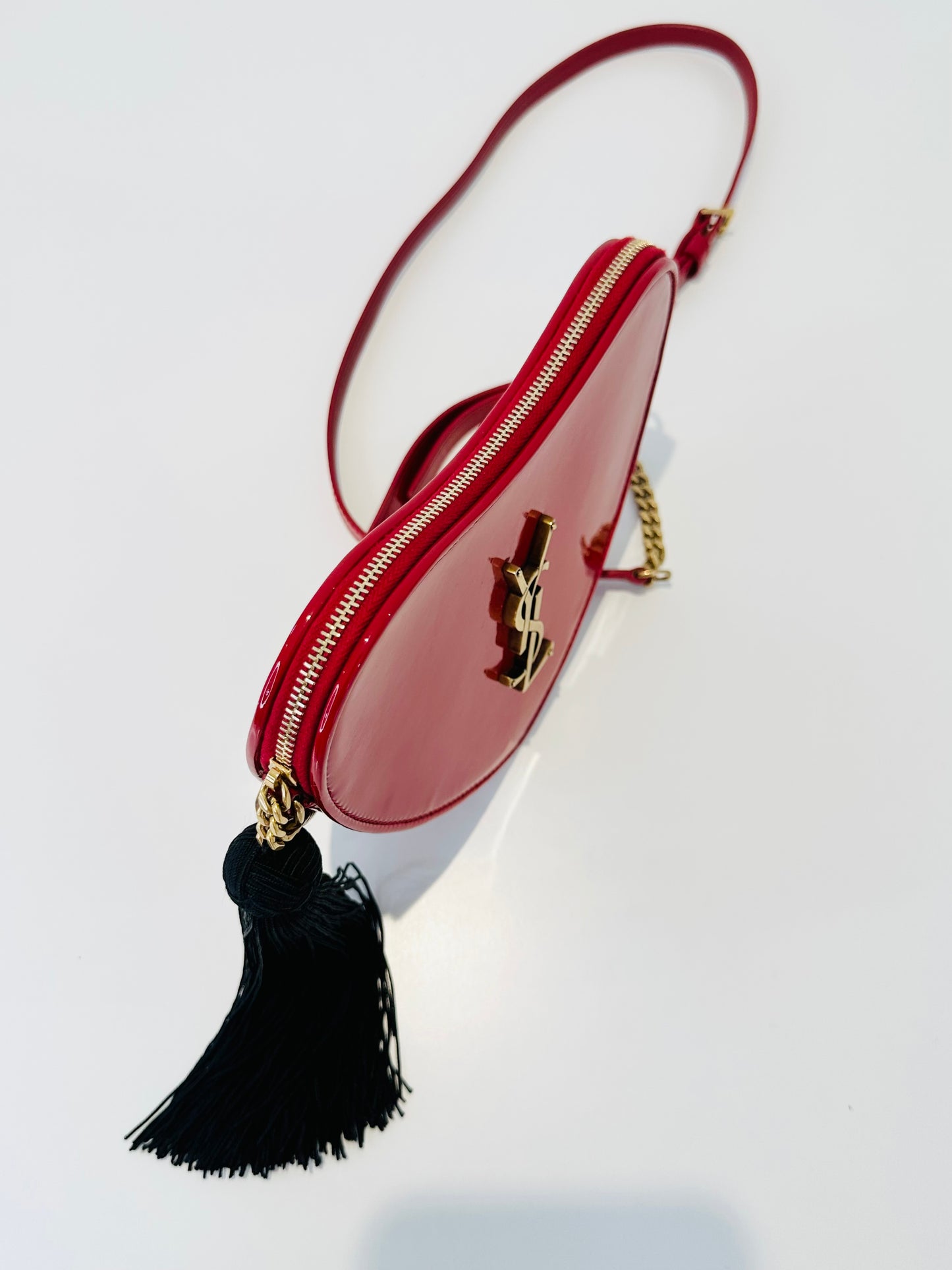 Small Patent Sac Coeur Crossbody Bag