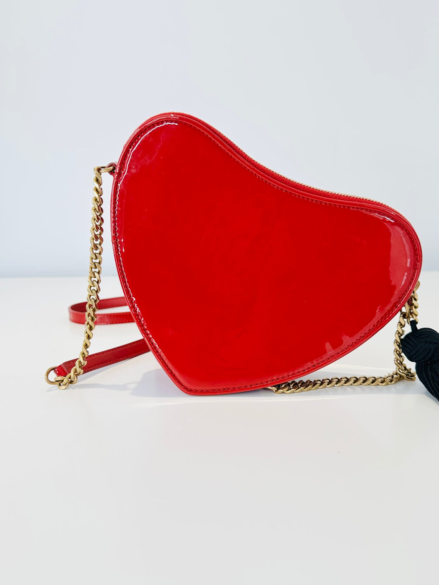 Small Patent Sac Coeur Crossbody Bag