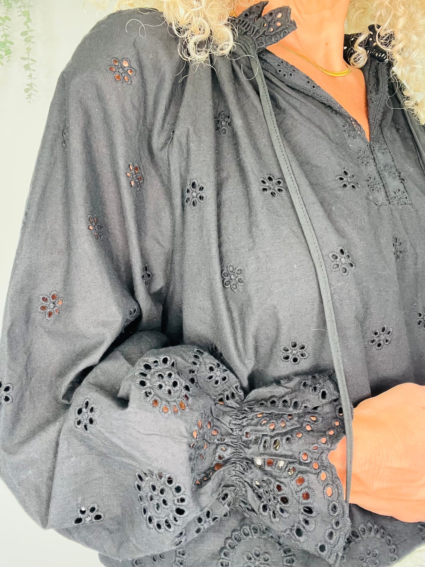 Broderie Blouse - Size L