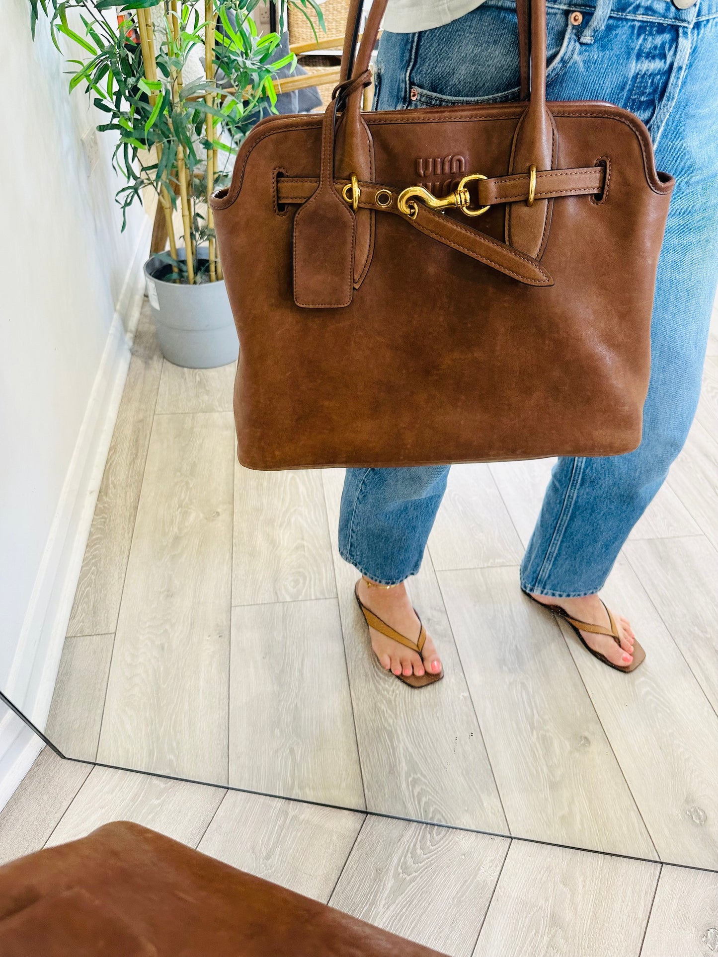 Large Aventure Nappa Leather Bag