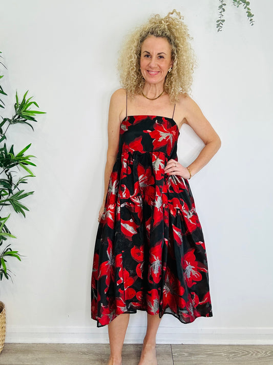 Jacquard Midi Dress - Size M