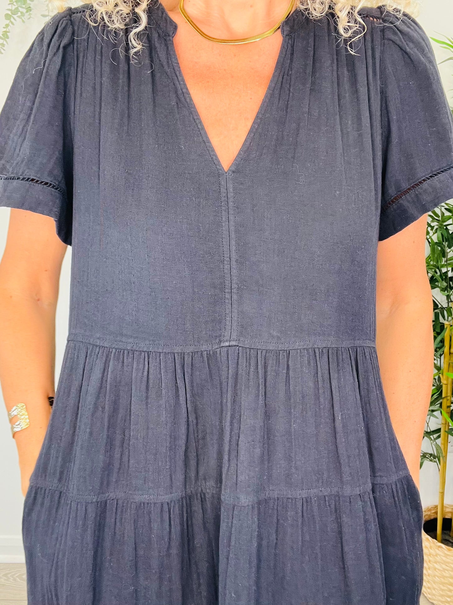 Cheesecloth Maxi Dress - Size 10