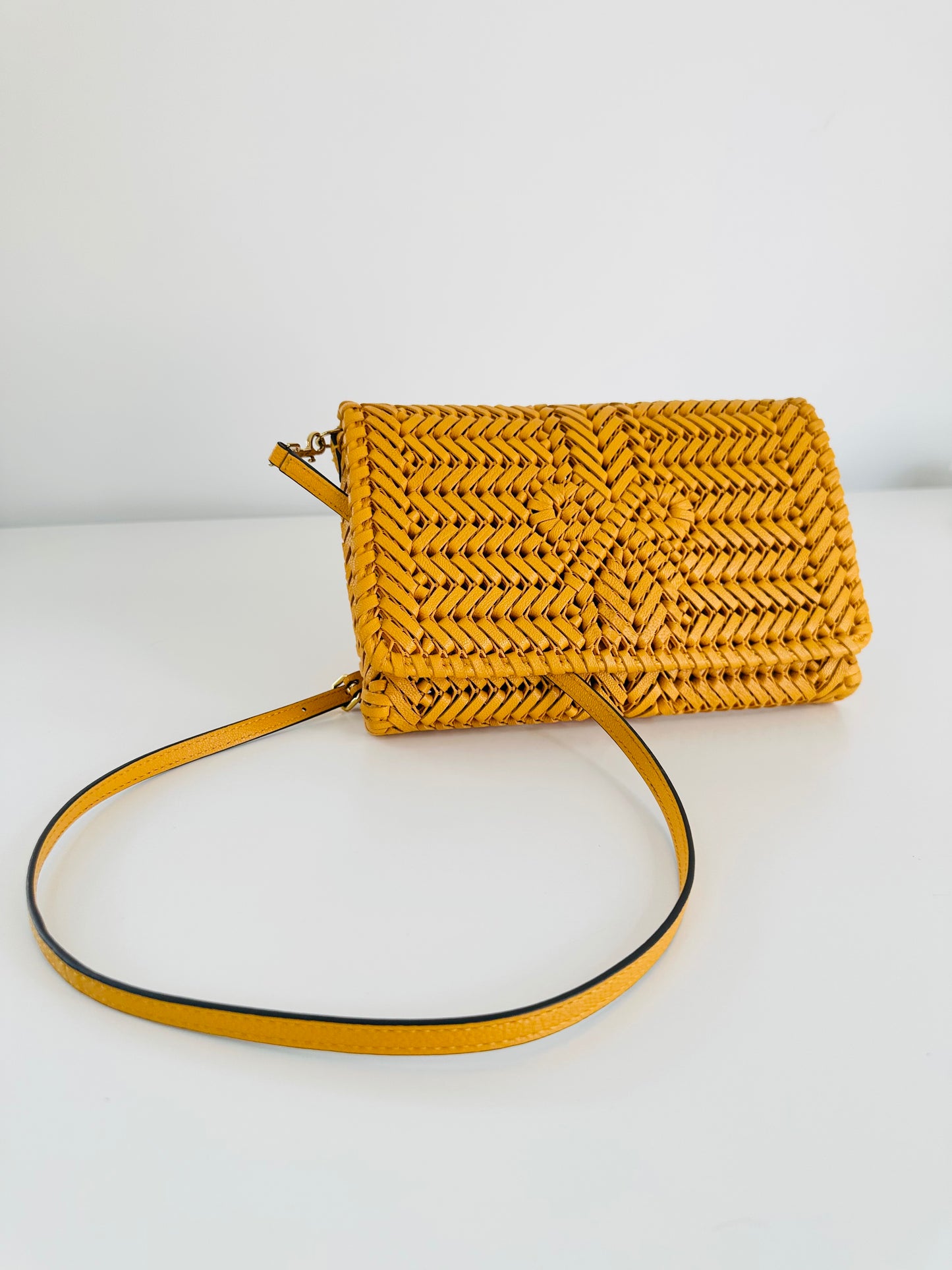 Woven Leather Neeson Crossbody Bag