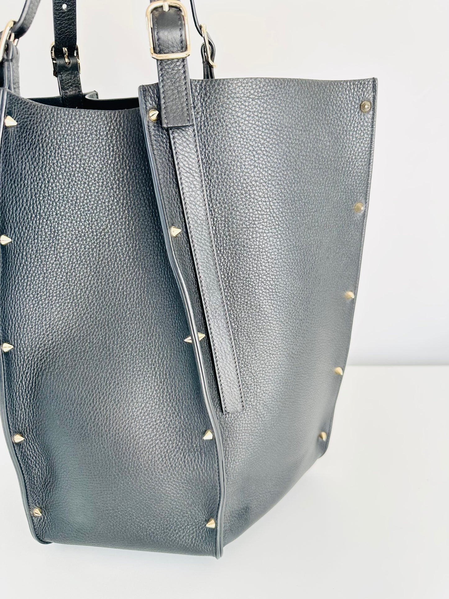 Carmela Spike Stud Leather Tote