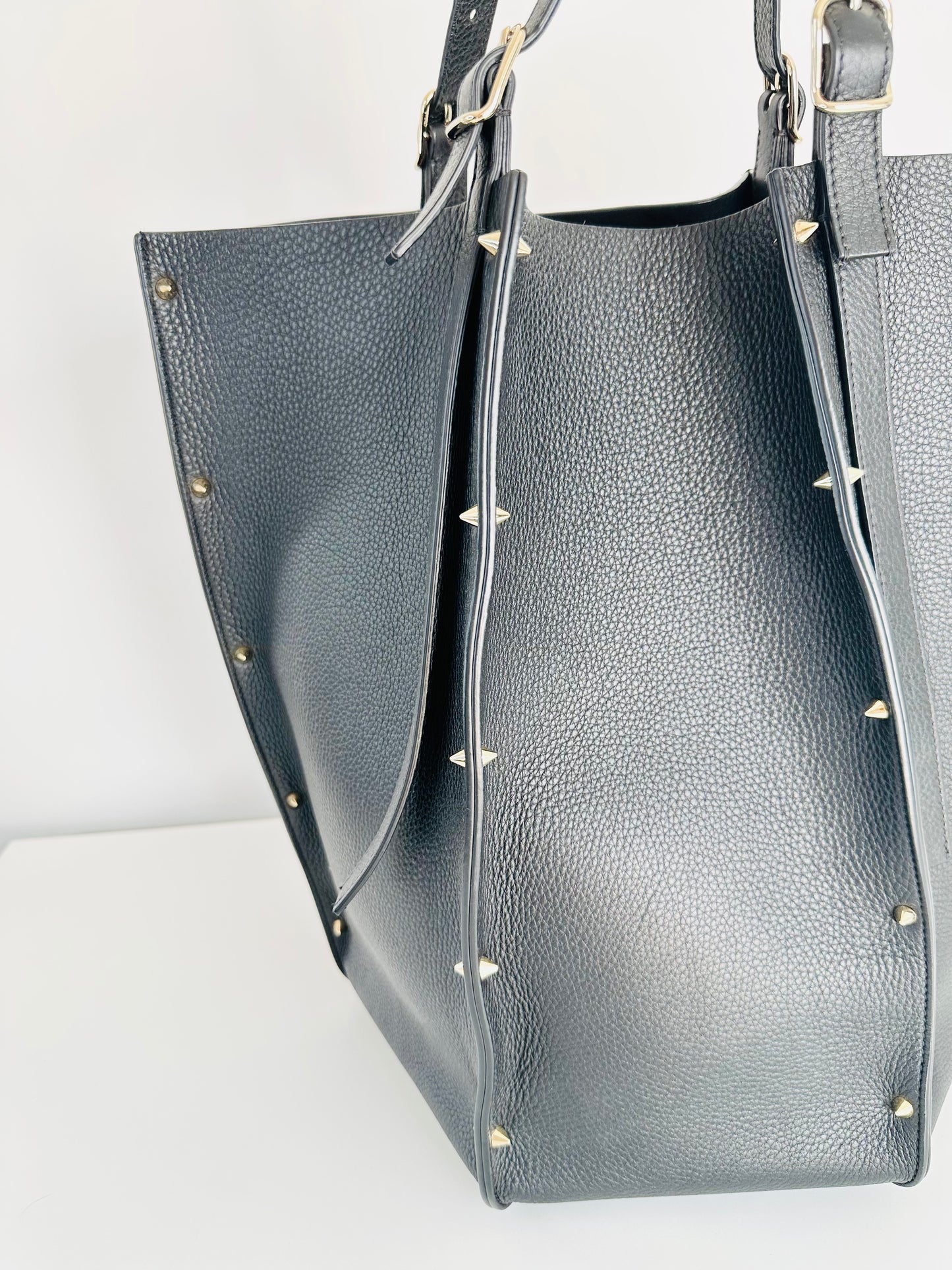 Carmela Spike Stud Leather Tote