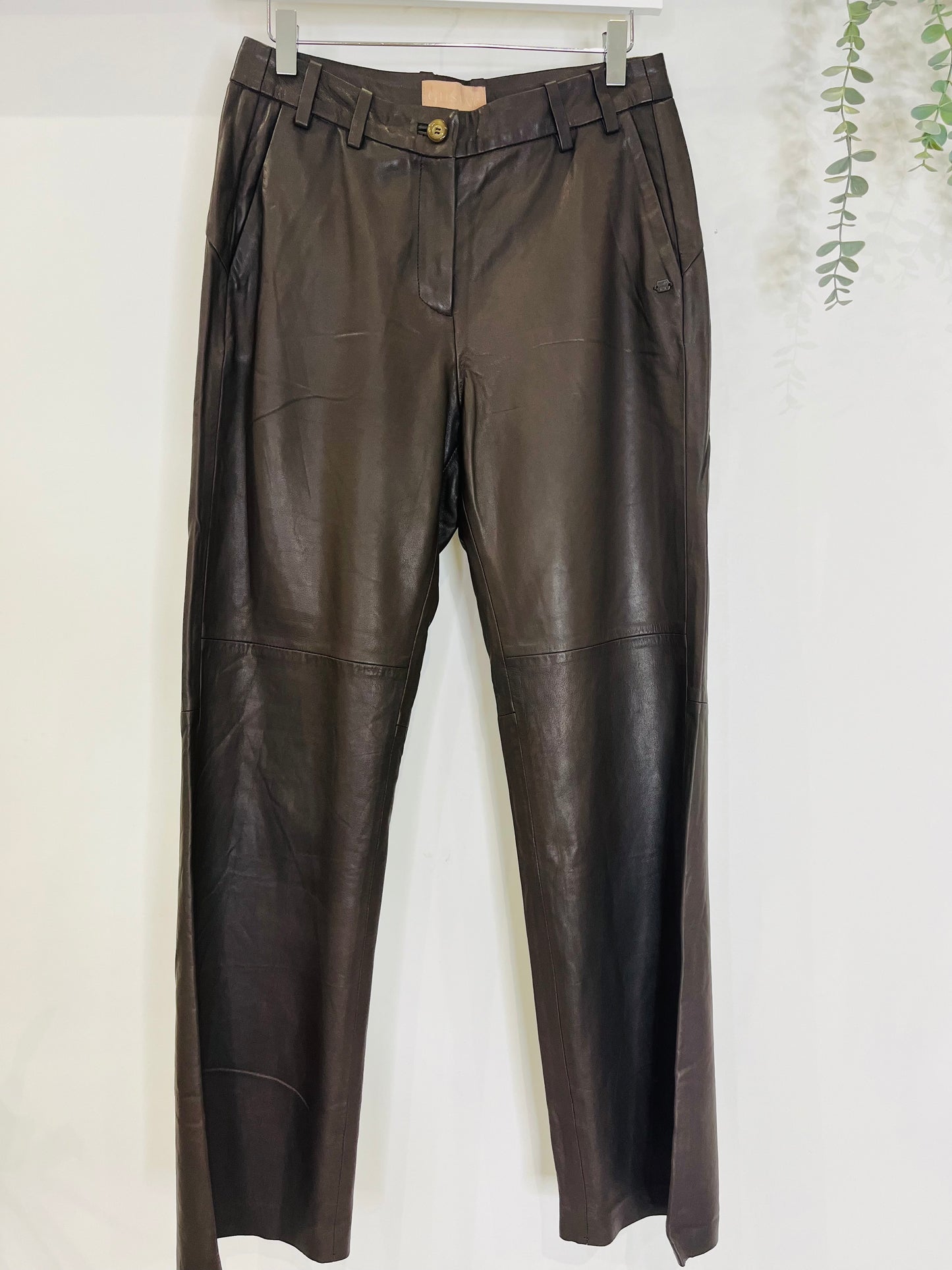 Leather Trousers - Size 34