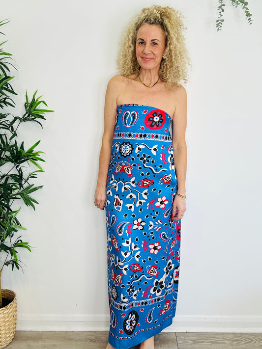 Silk Strapless Dress - Size 10