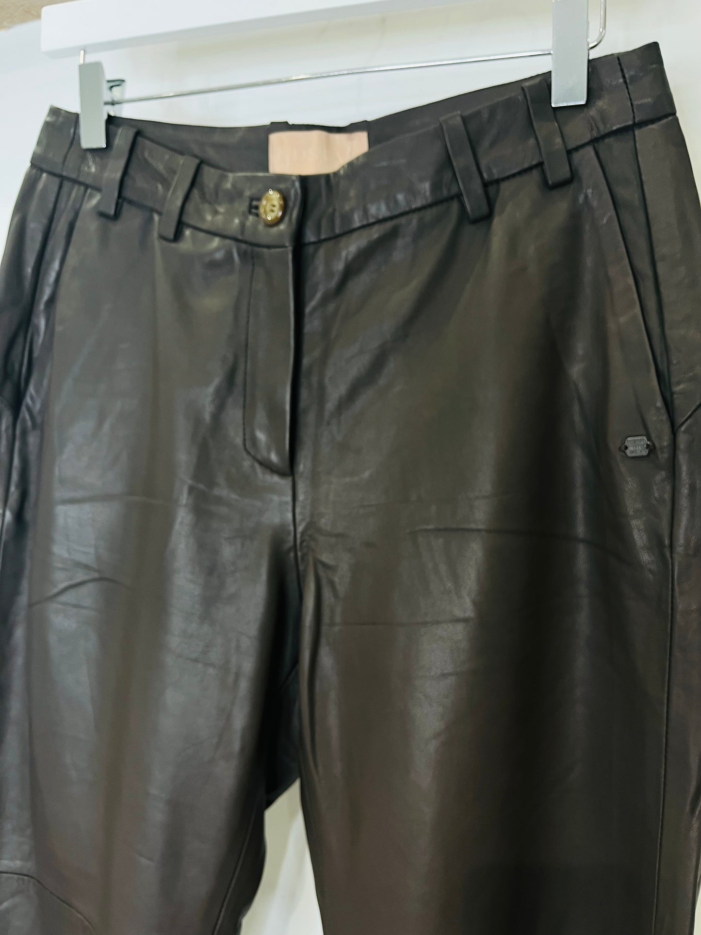 Leather Trousers - Size 34