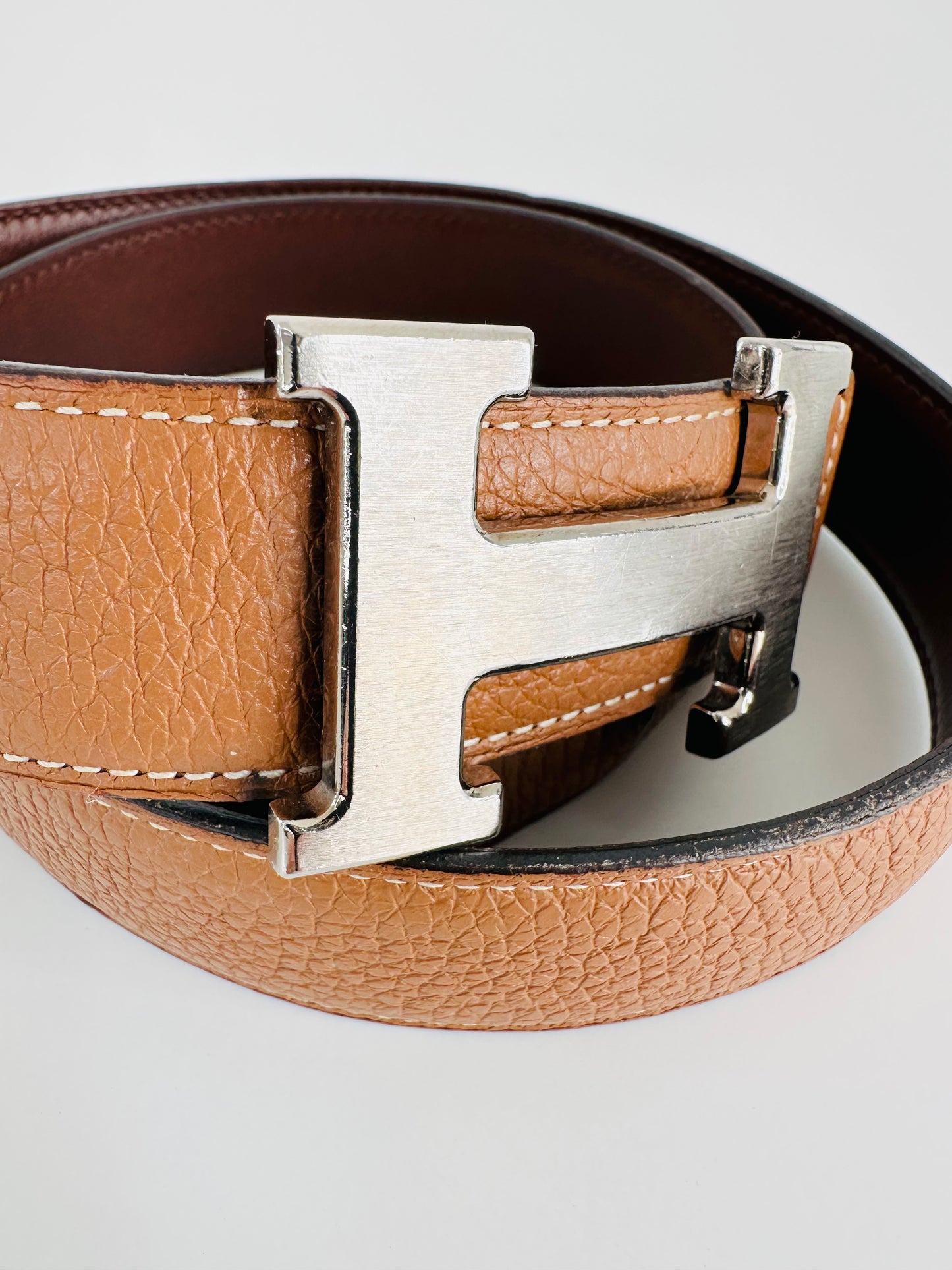 Reversible Leather H Belt