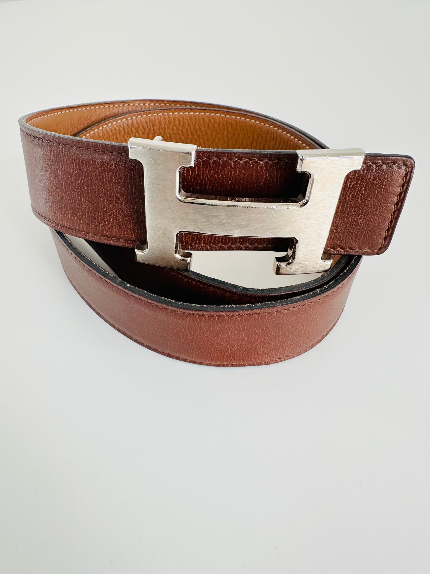 Reversible Leather H Belt