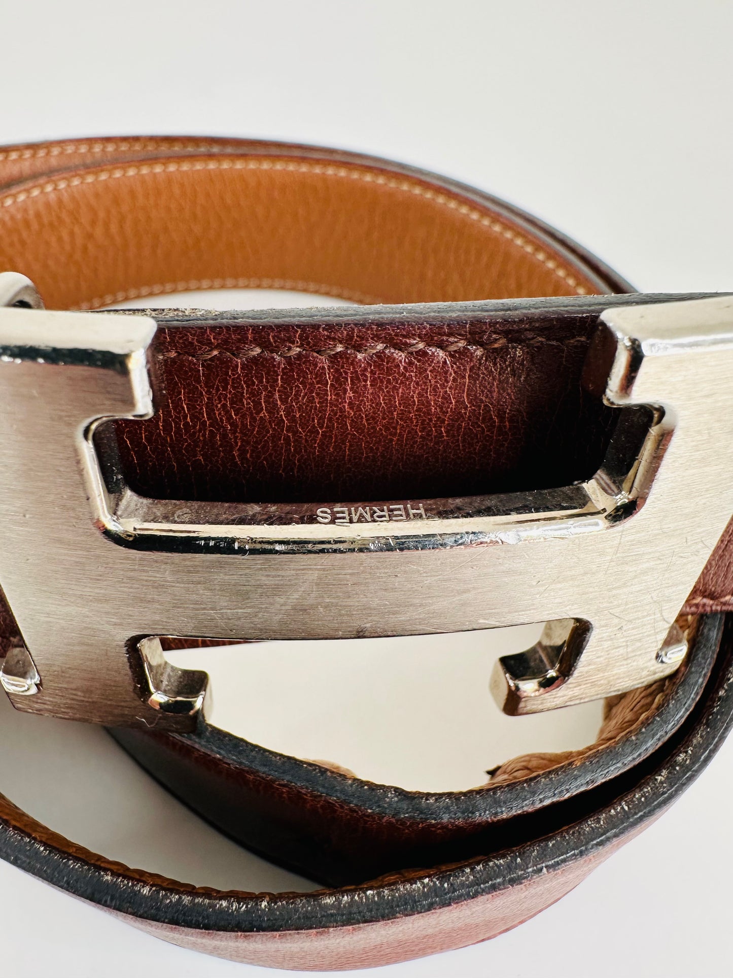 Reversible Leather H Belt