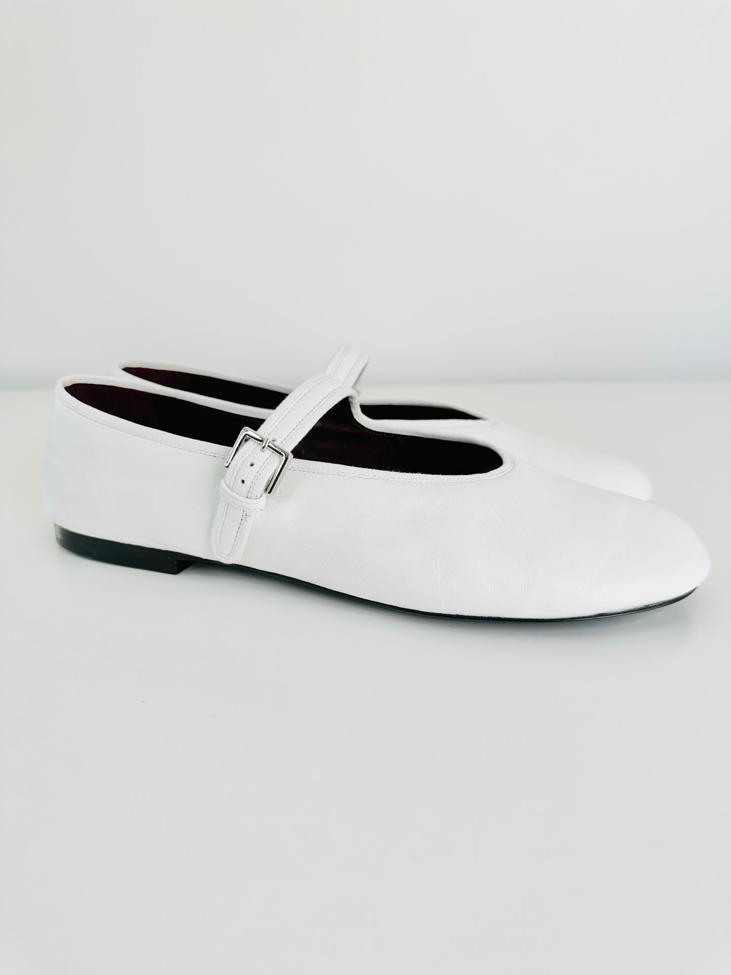 Leather Mary Jane Ballet Flats - Size 40.5