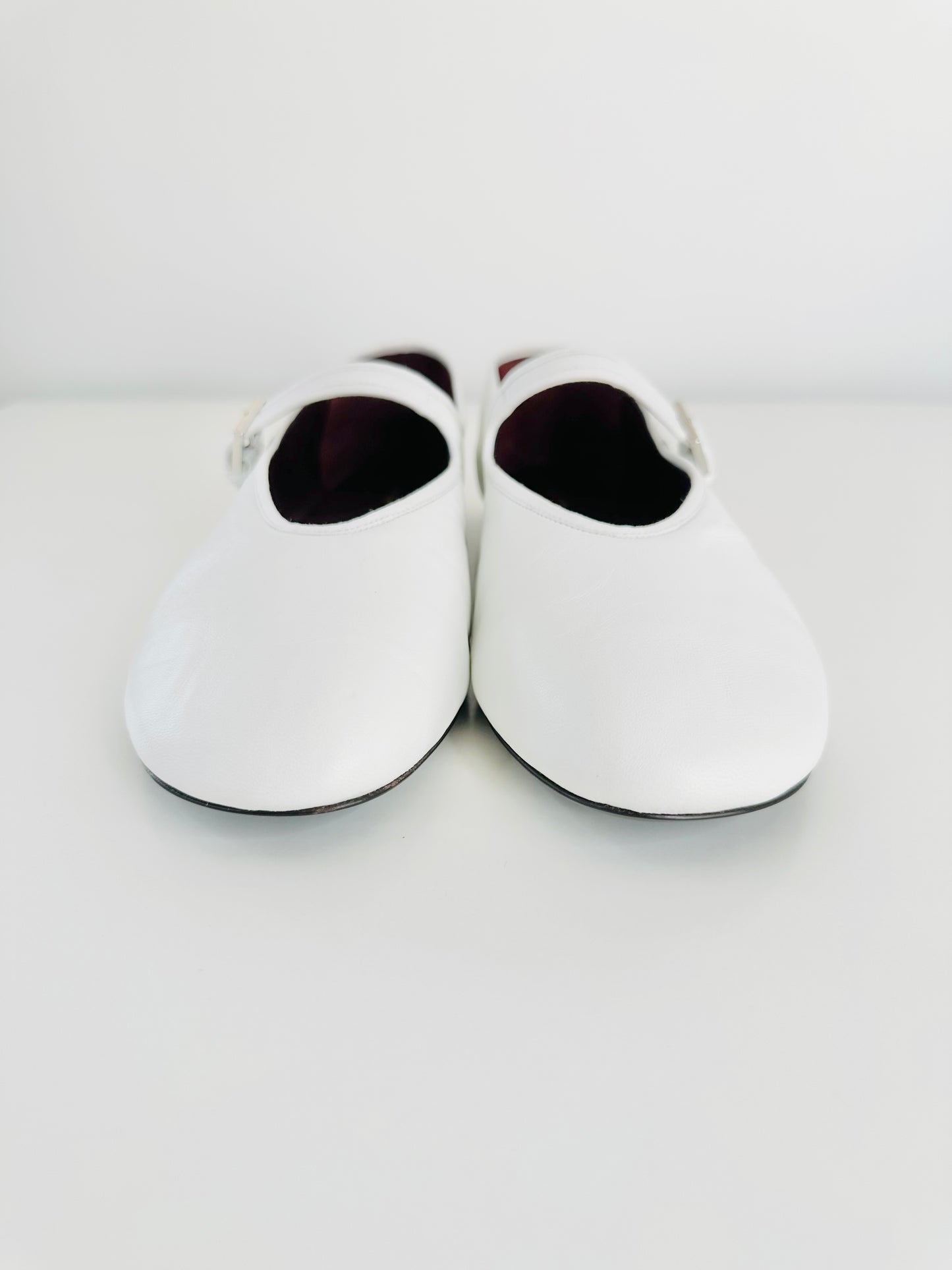 Leather Mary Jane Ballet Flats - Size 40.5