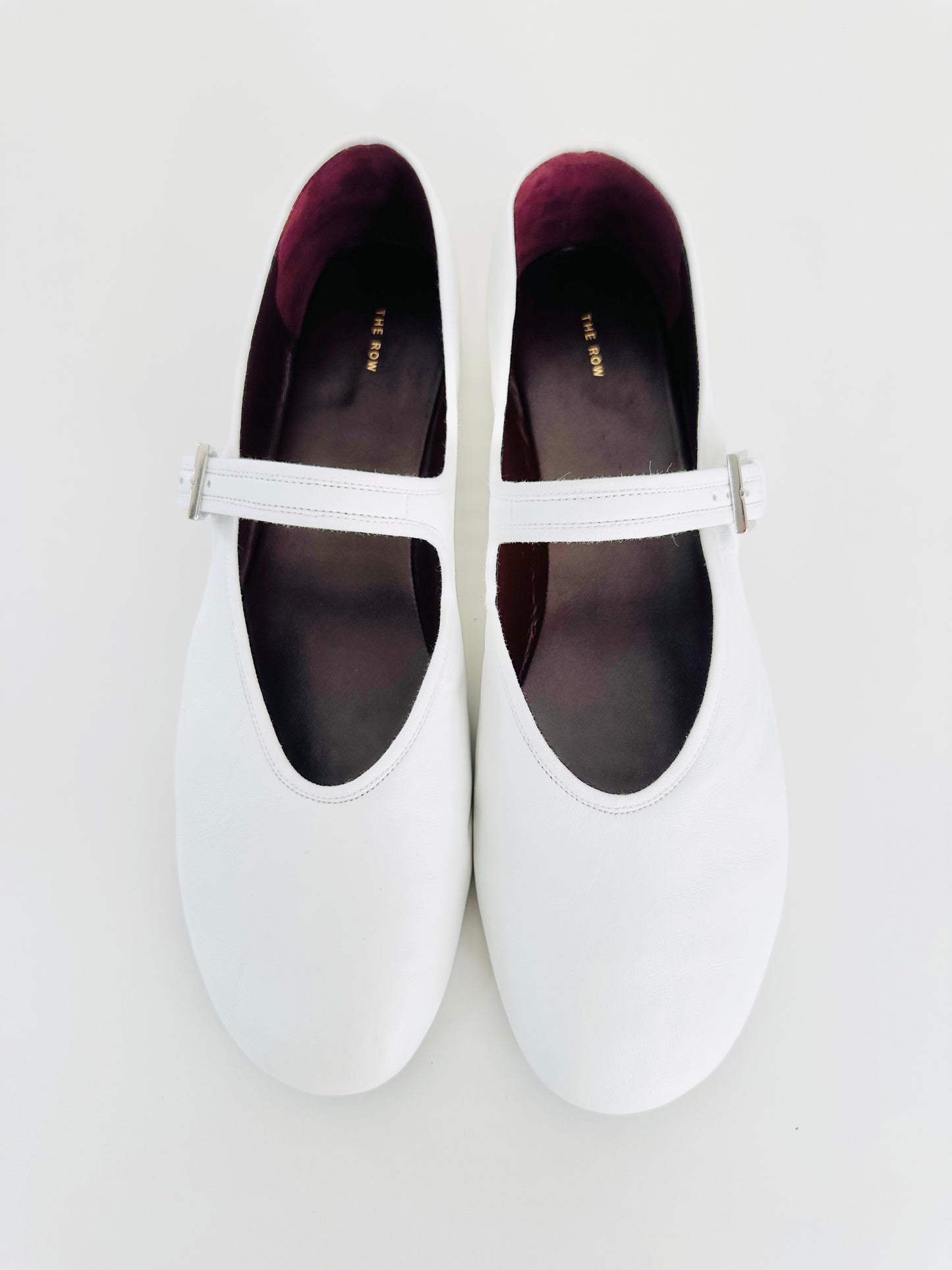 Leather Mary Jane Ballet Flats - Size 40.5