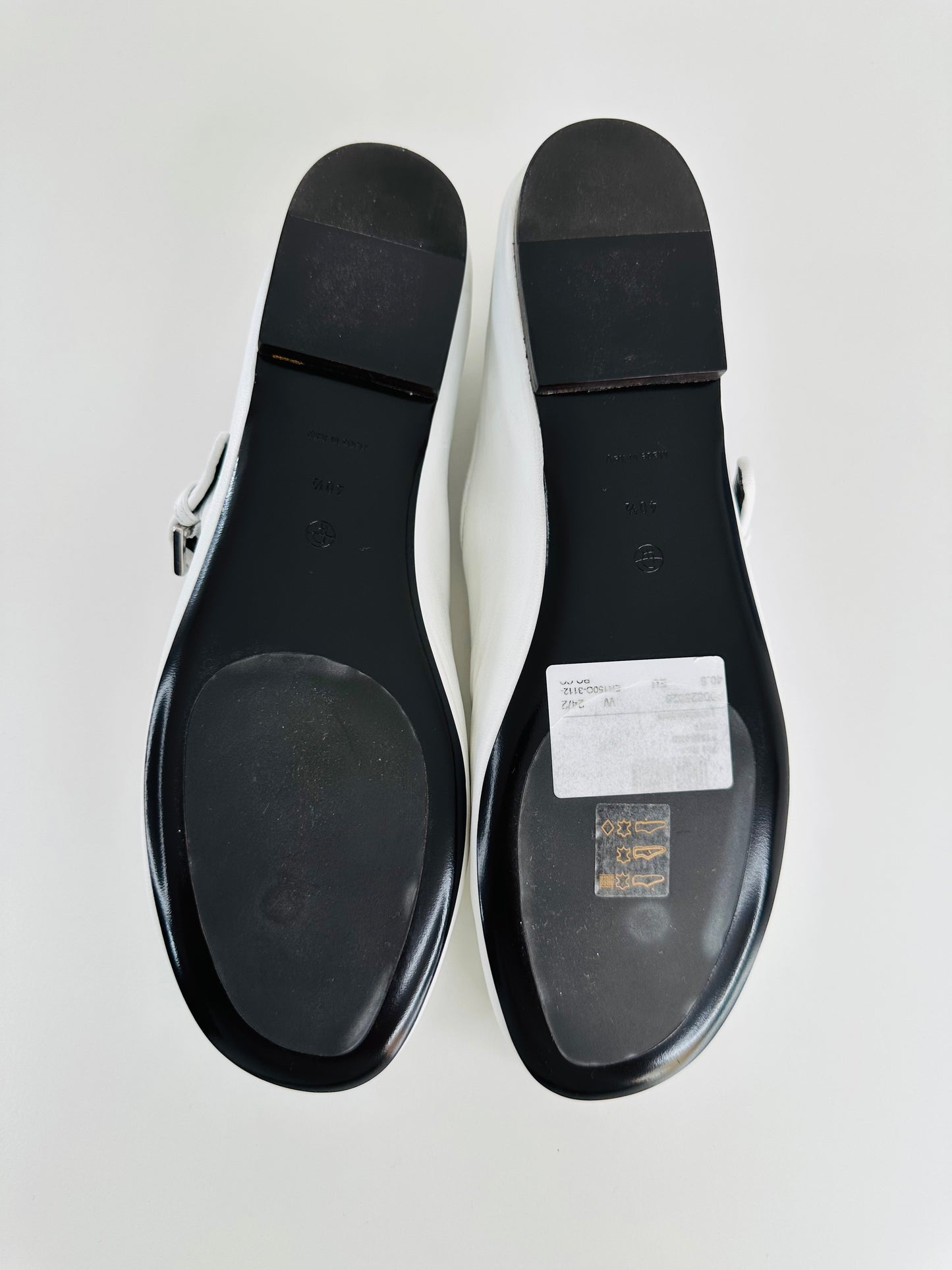 Leather Mary Jane Ballet Flats - Size 40.5