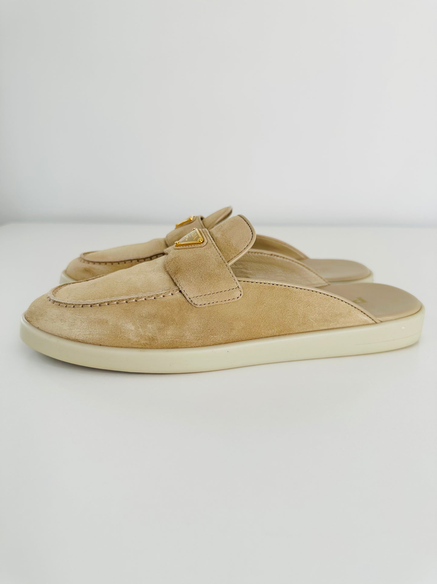 Suede St Tropez Mules - Size 38