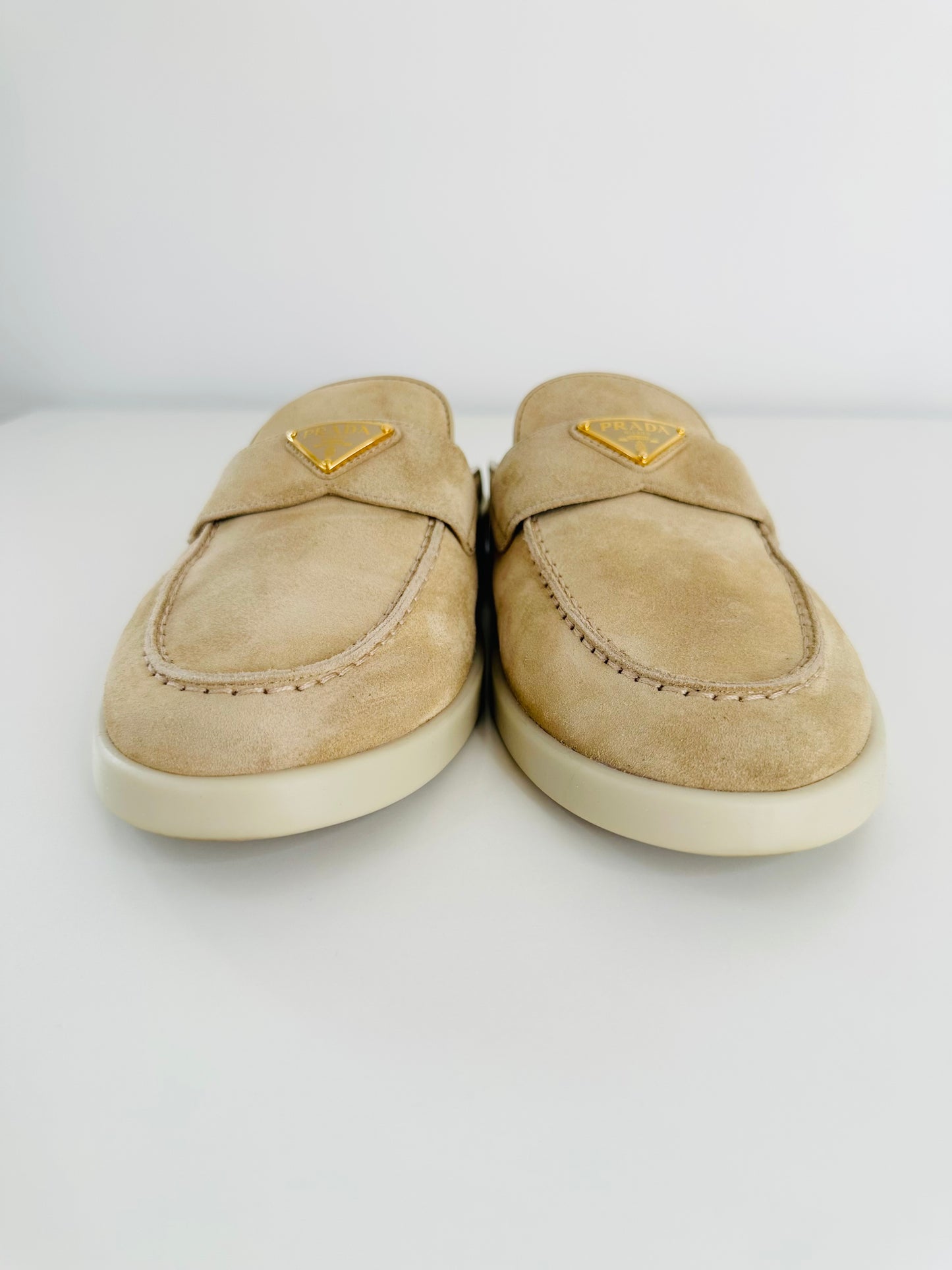 Suede St Tropez Mules - Size 38