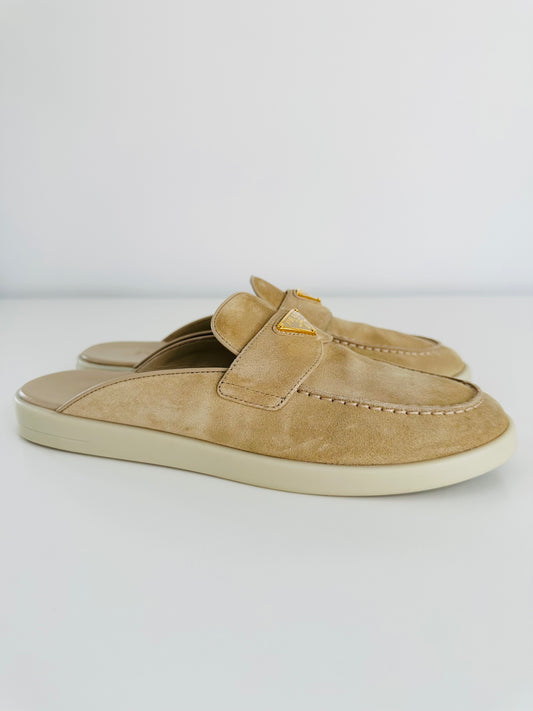 Suede St Tropez Mules - Size 38