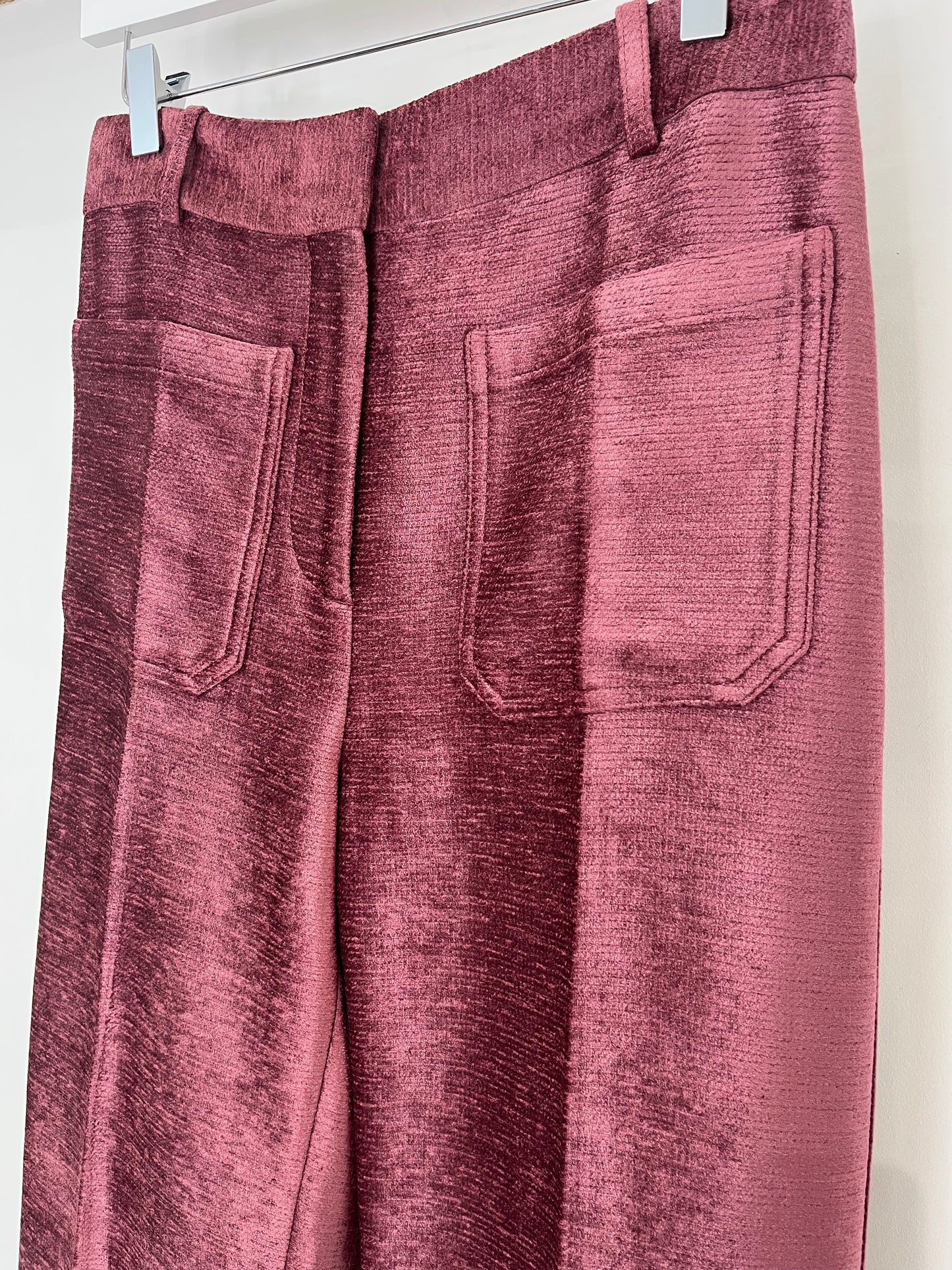 Flared Chenille Trousers - Size 8
