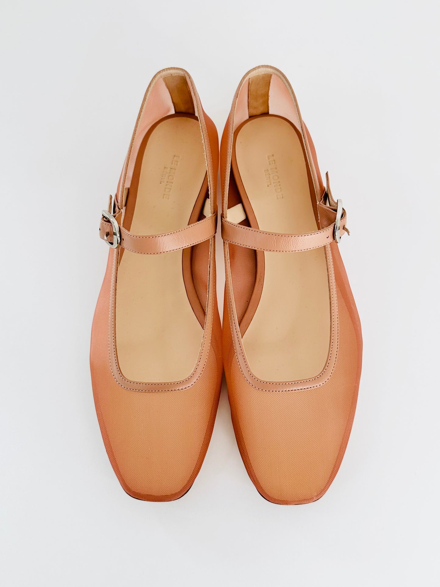 Mesh Mary Jane Ballet Flats - Size 41