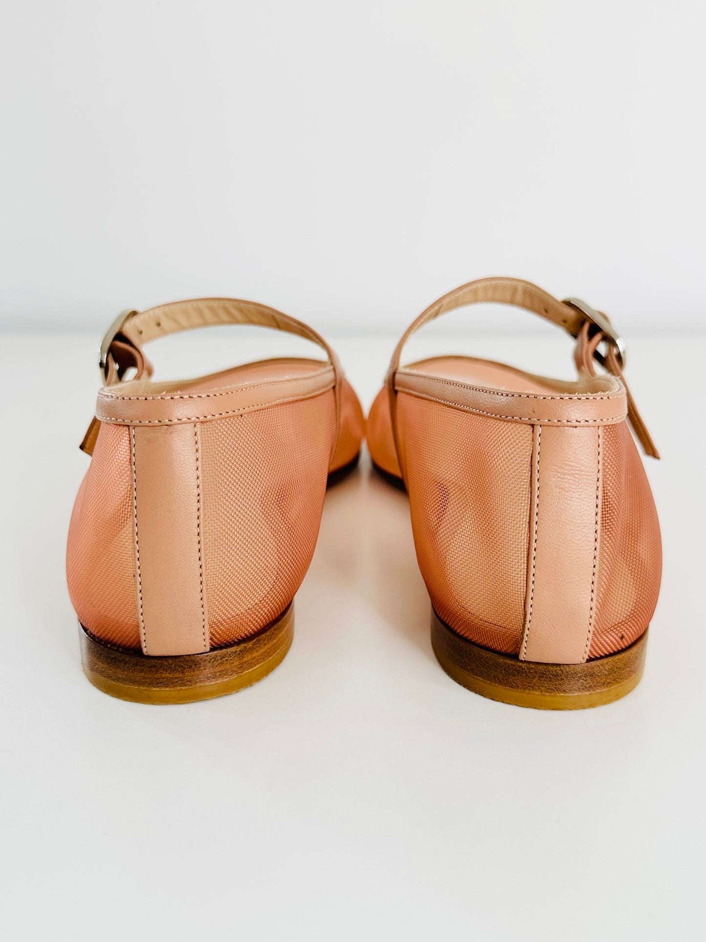 Mesh Mary Jane Ballet Flats - Size 41