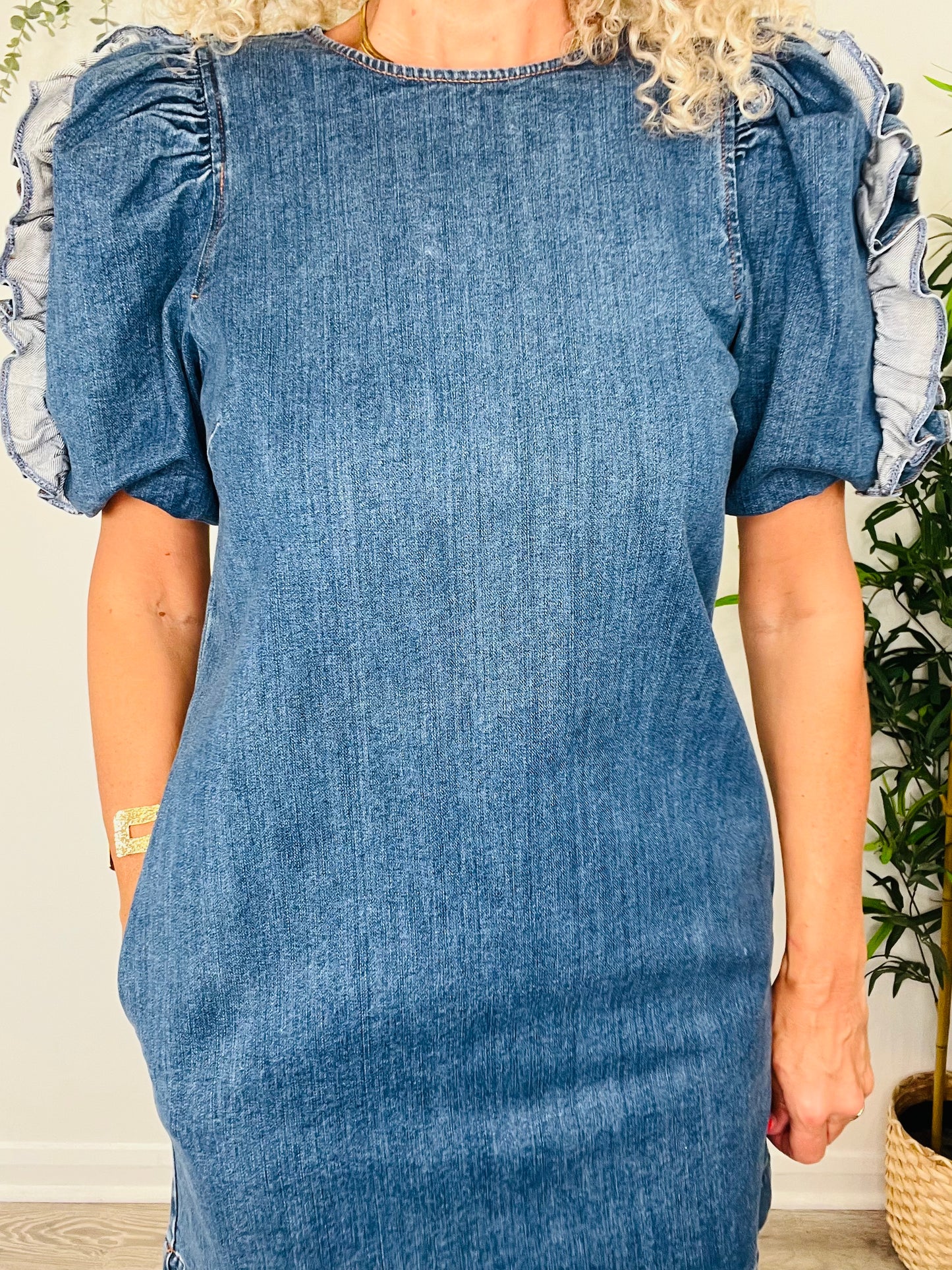 Short Denim Dress - Size 10