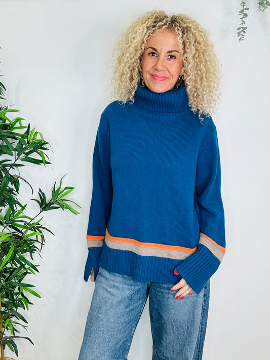Wool Roll-Neck Jumper - Size L