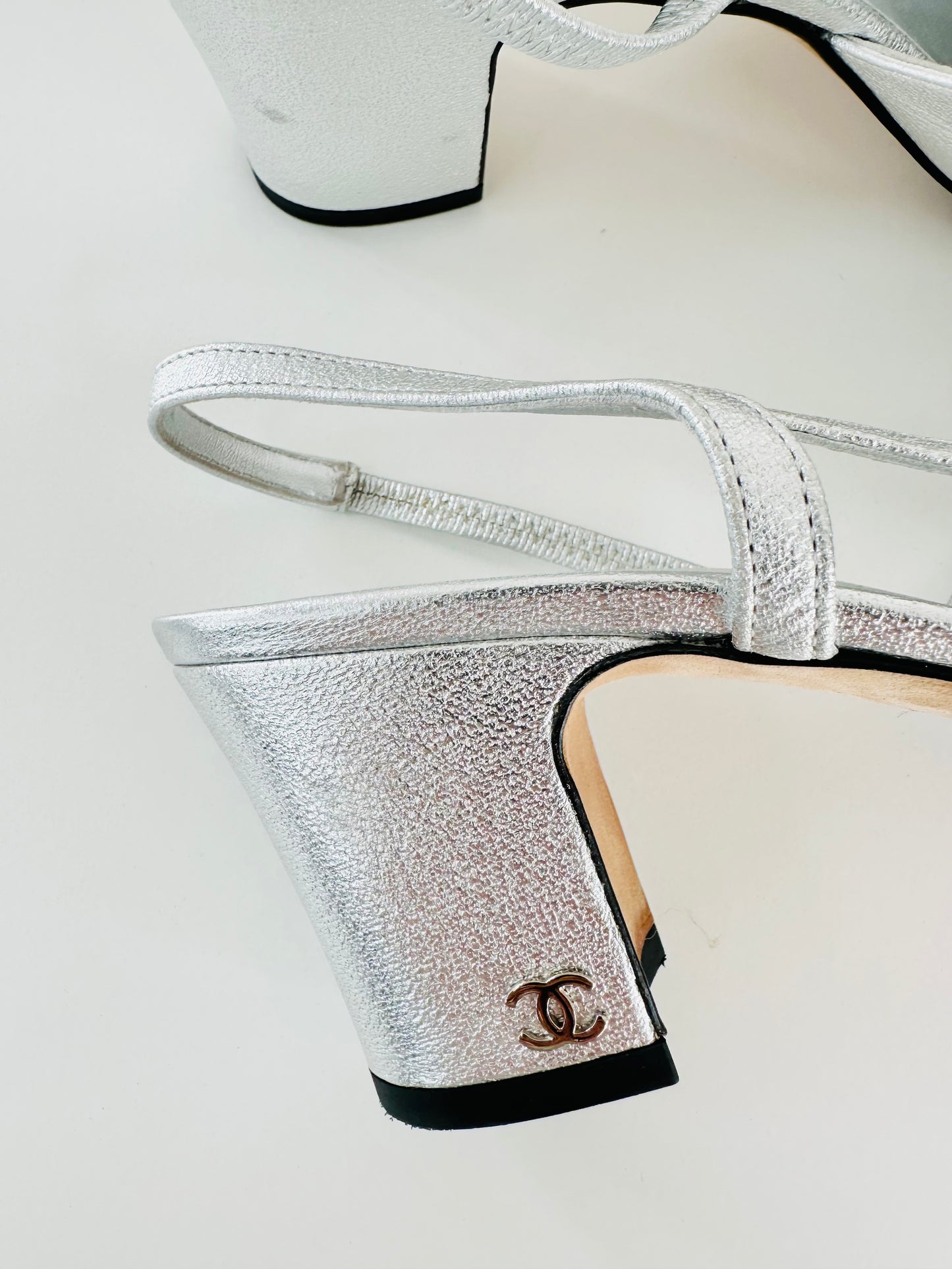 Leather Slingback Pumps - Size 38