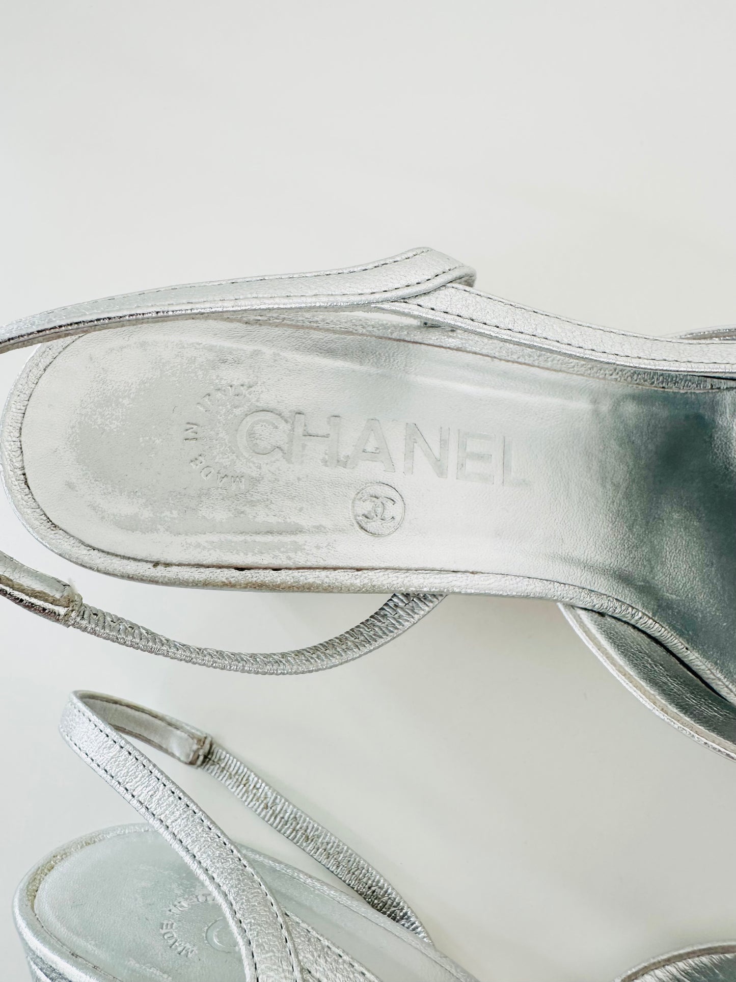 Leather Slingback Pumps - Size 38