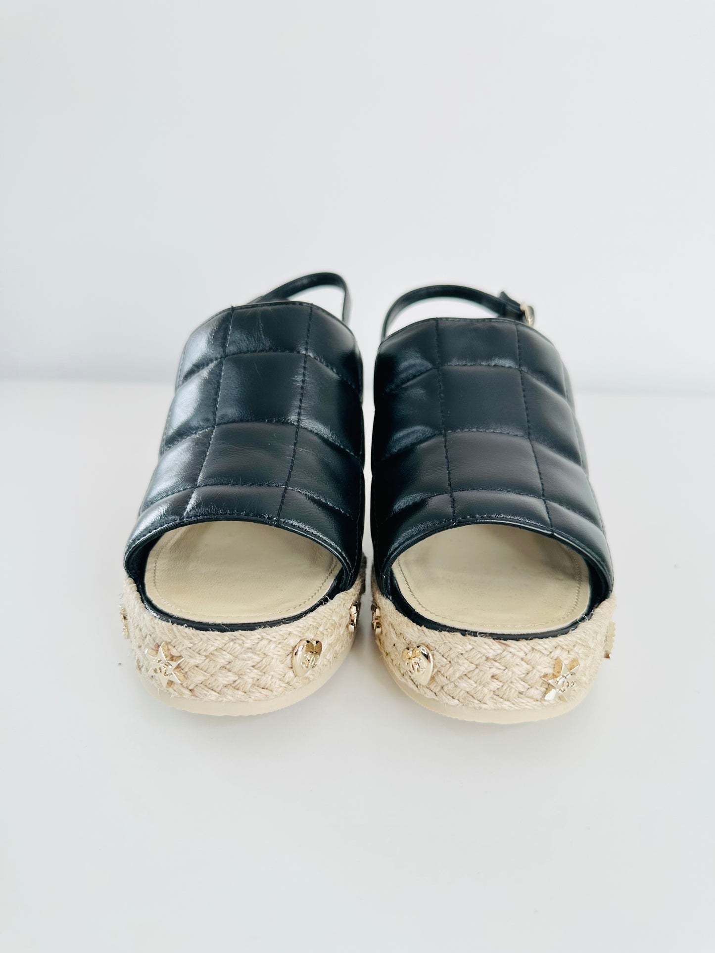 Icon Stud Wedge Sandals - Size 40