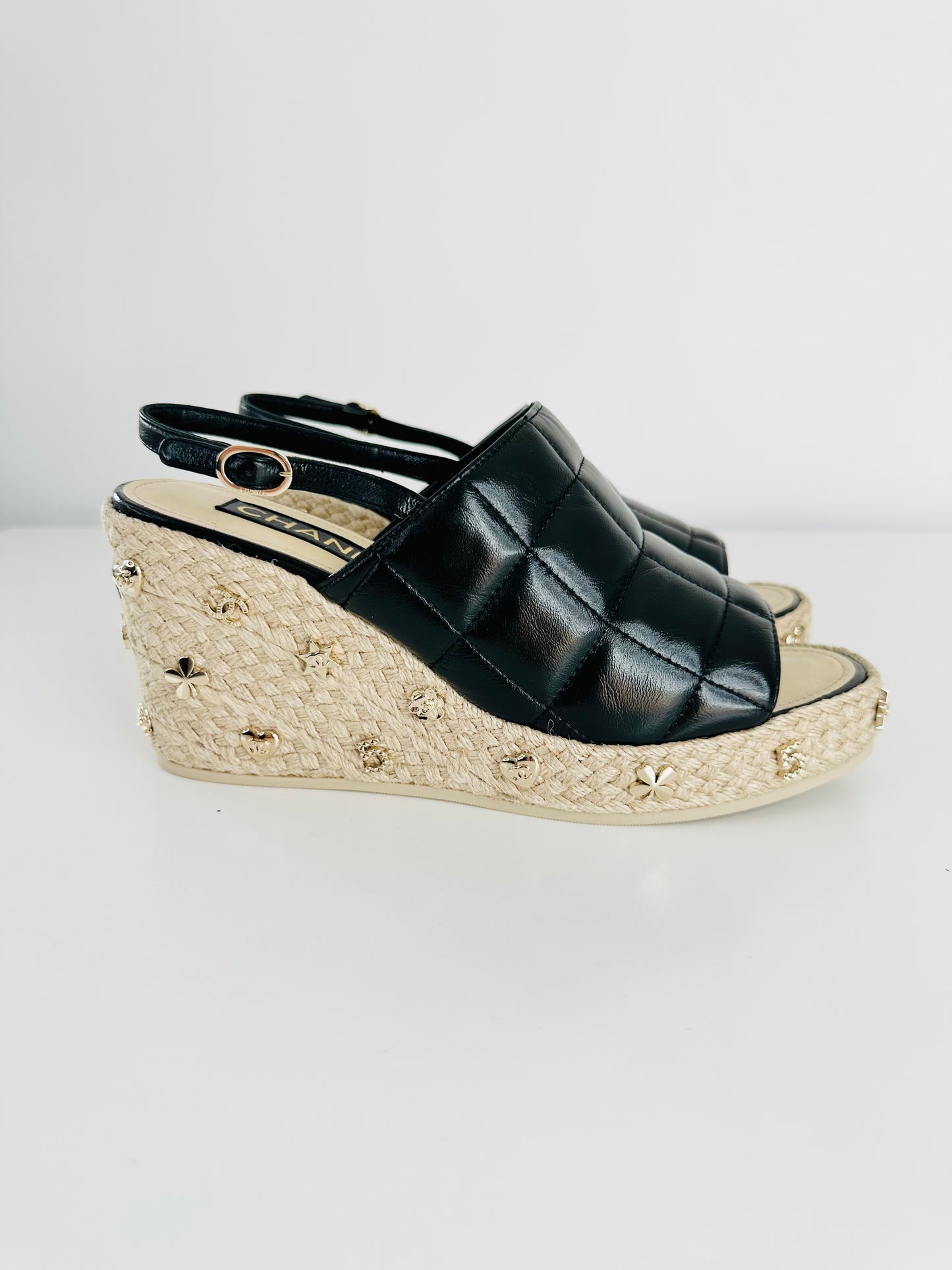 Icon Stud Wedge Sandals - Size 40