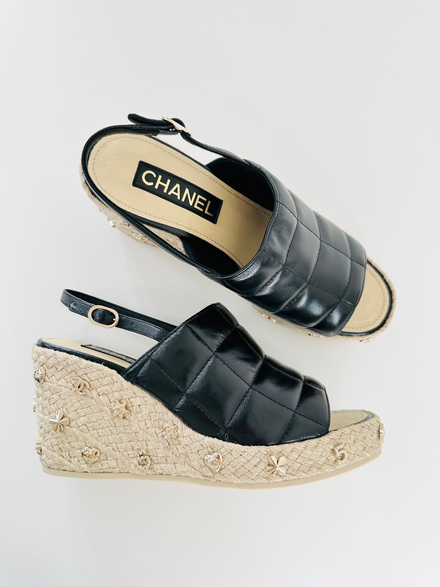 Icon Stud Wedge Sandals - Size 40