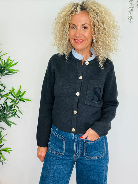 Frill Neck Cardigan - Size 2
