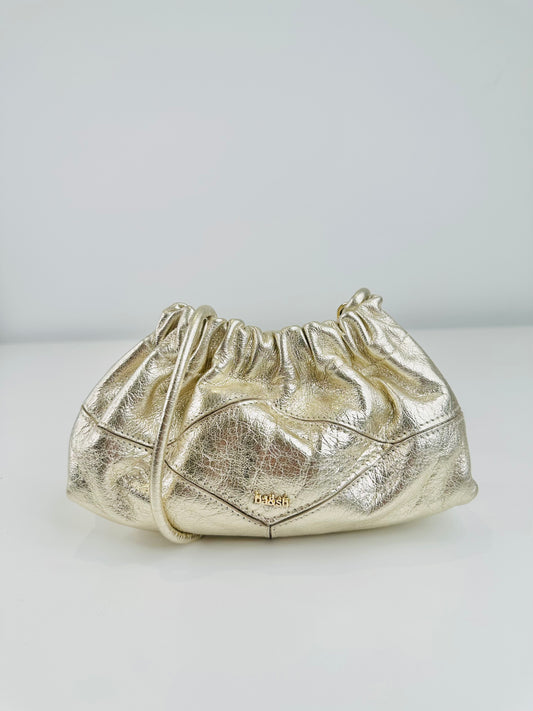 Metallic Leather Crossbody Bag