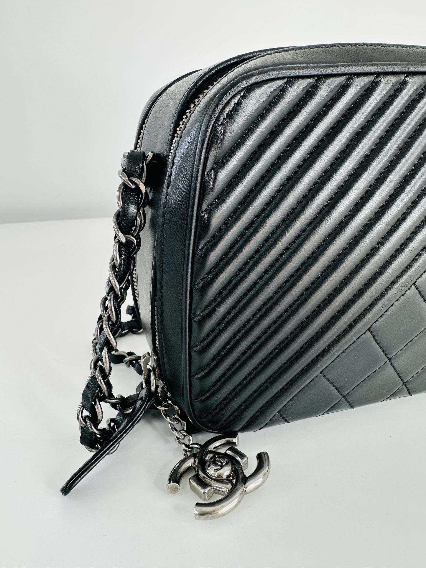 Quilted Lambskin Leather Medium Coco Boy Camera Bag