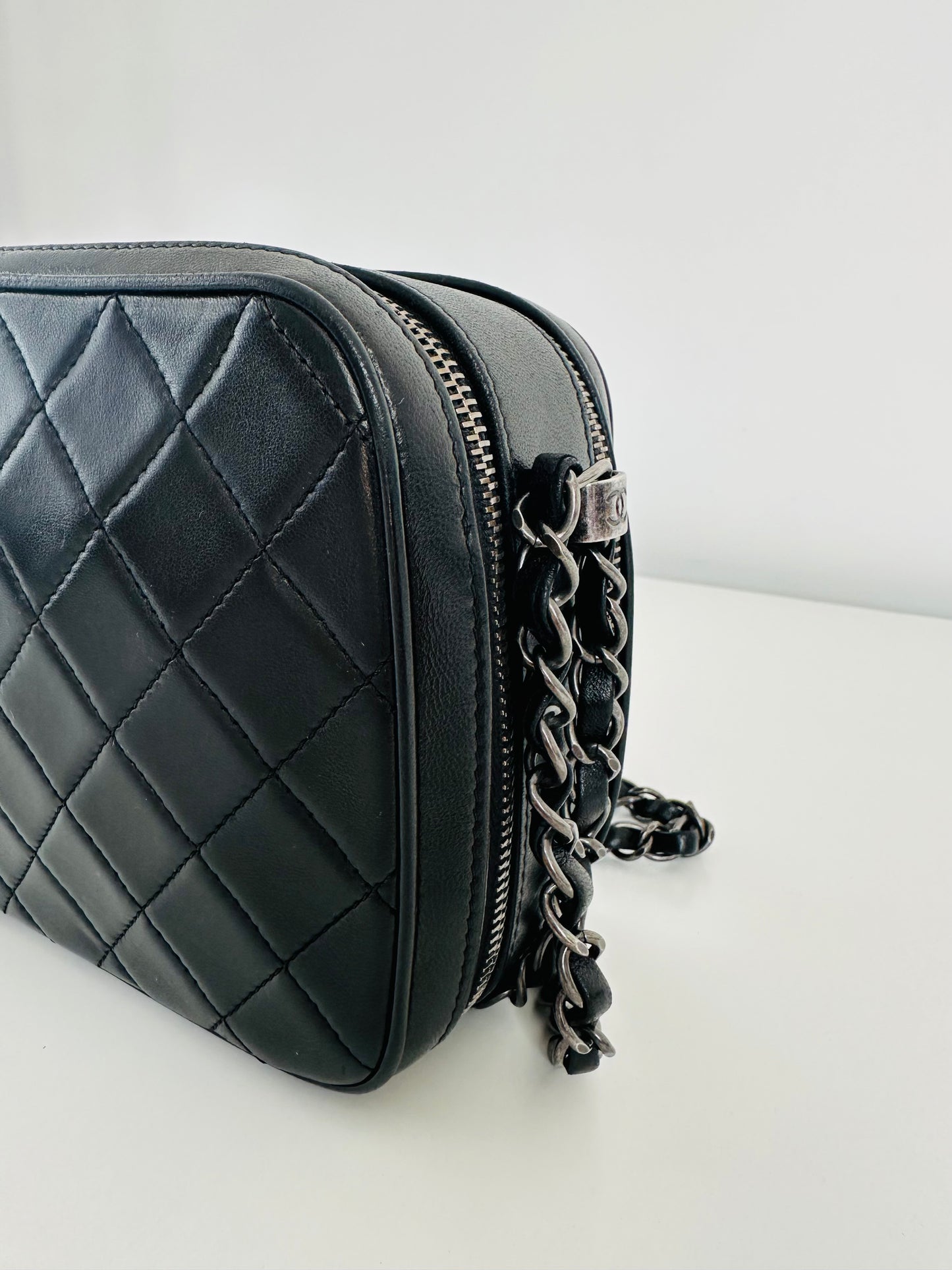 Quilted Lambskin Leather Medium Coco Boy Camera Bag