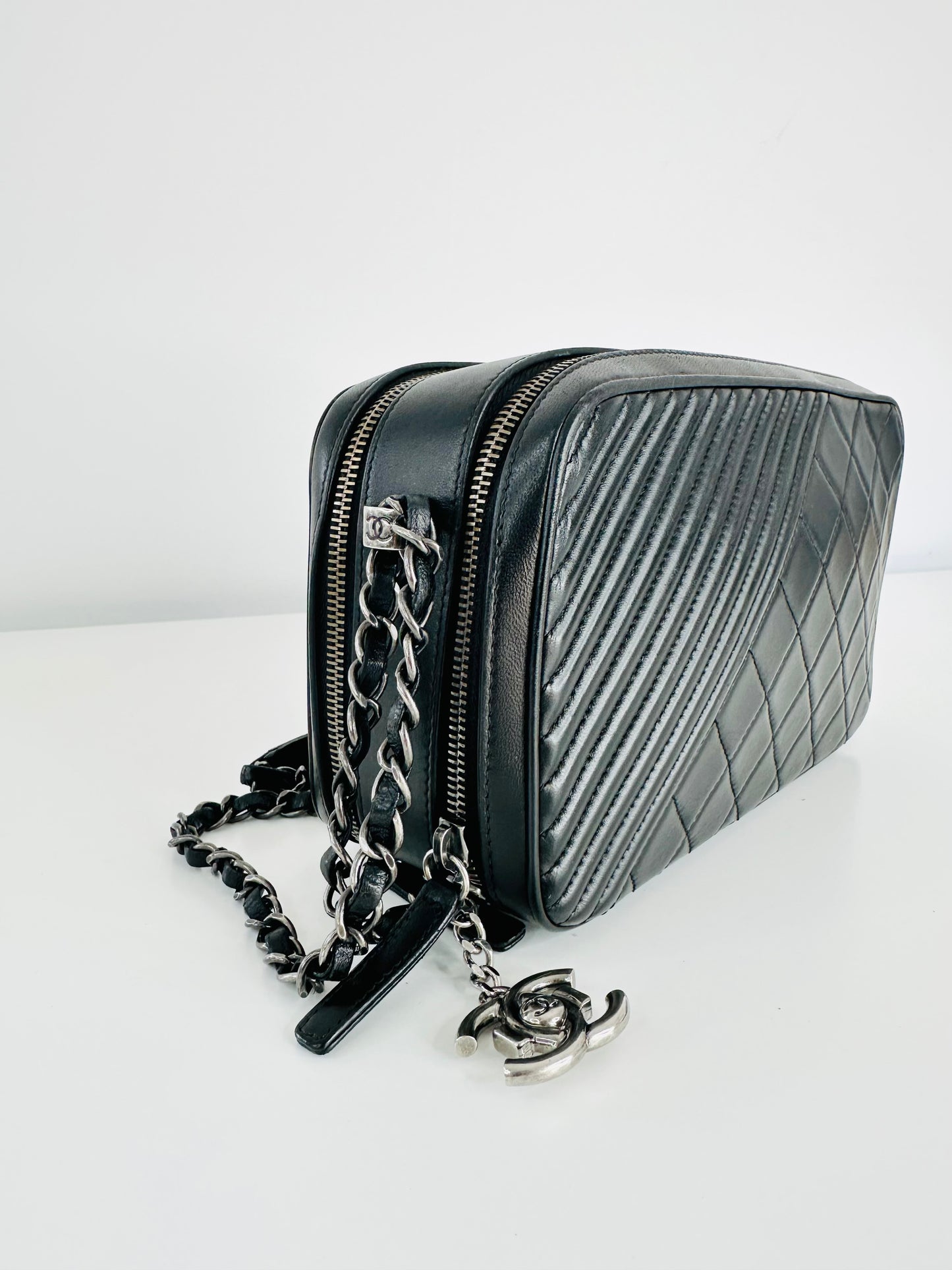 Quilted Lambskin Leather Medium Coco Boy Camera Bag