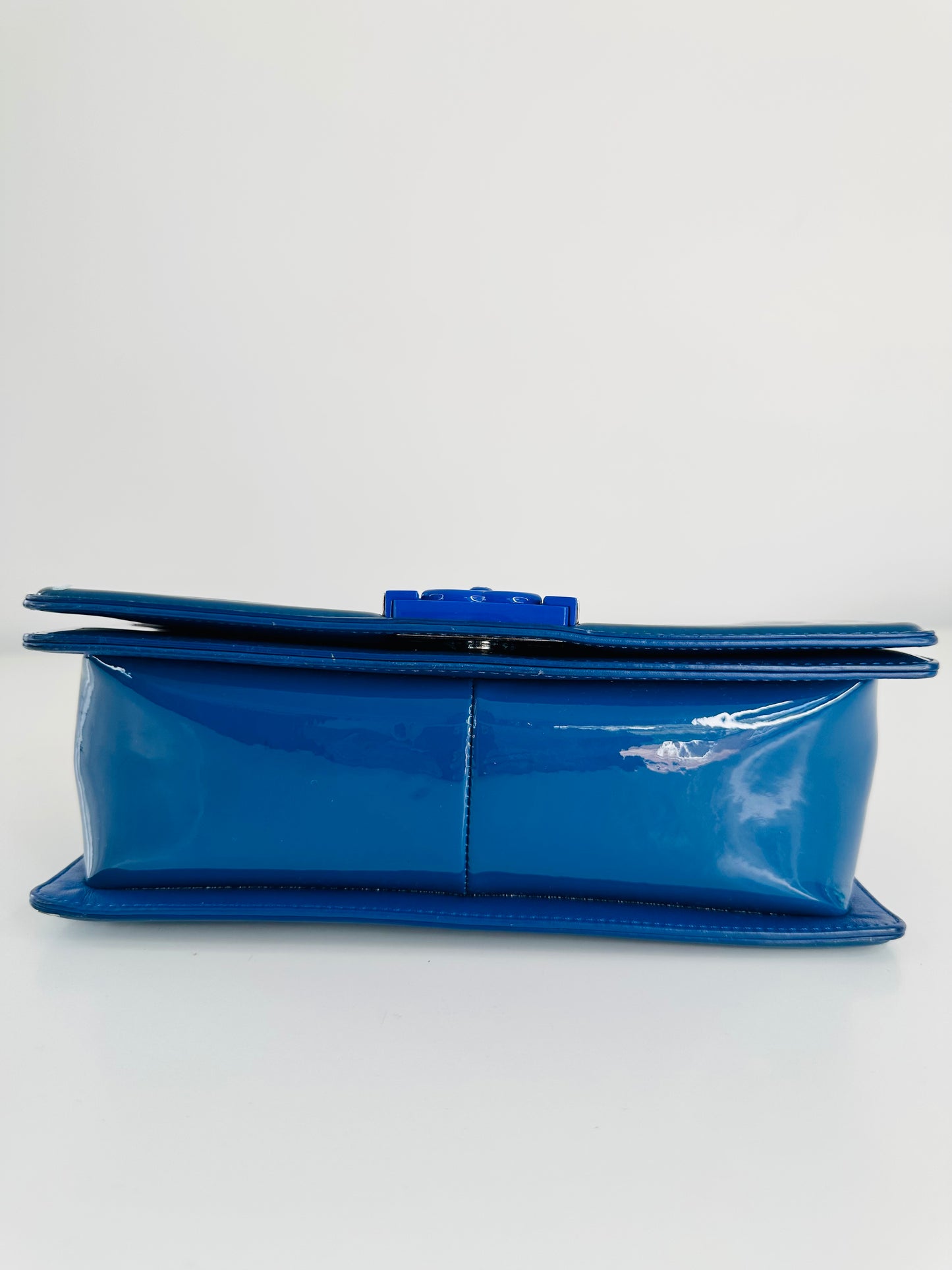 Patent Leather Medium Boy Bag