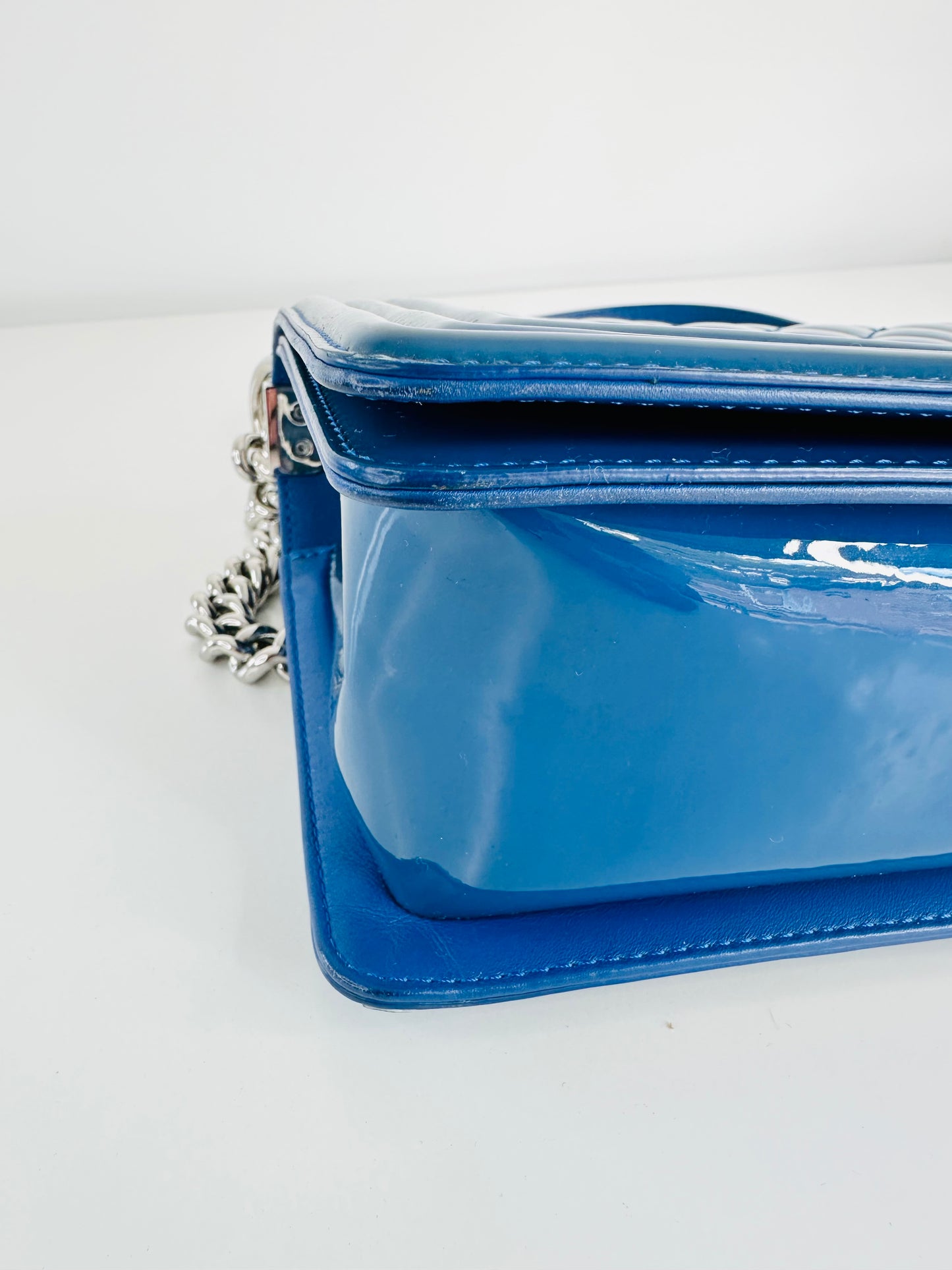 Patent Leather Medium Boy Bag