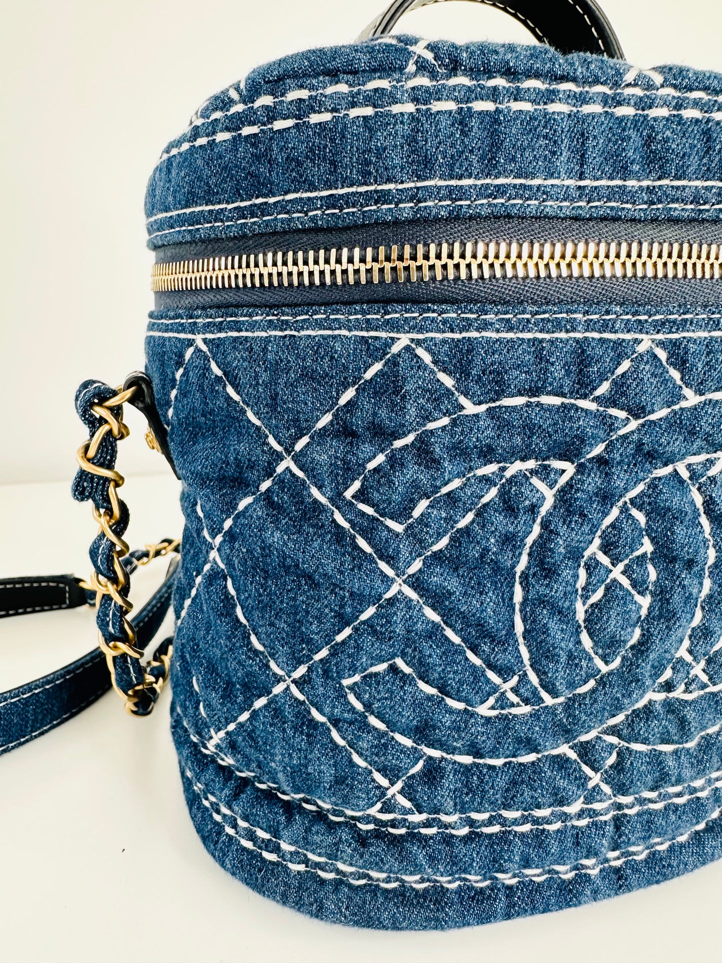 Quilted Denim Trip Vanity Case