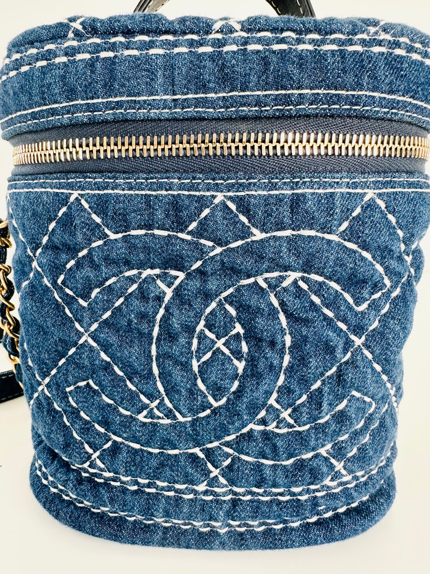 Quilted Denim Trip Vanity Case