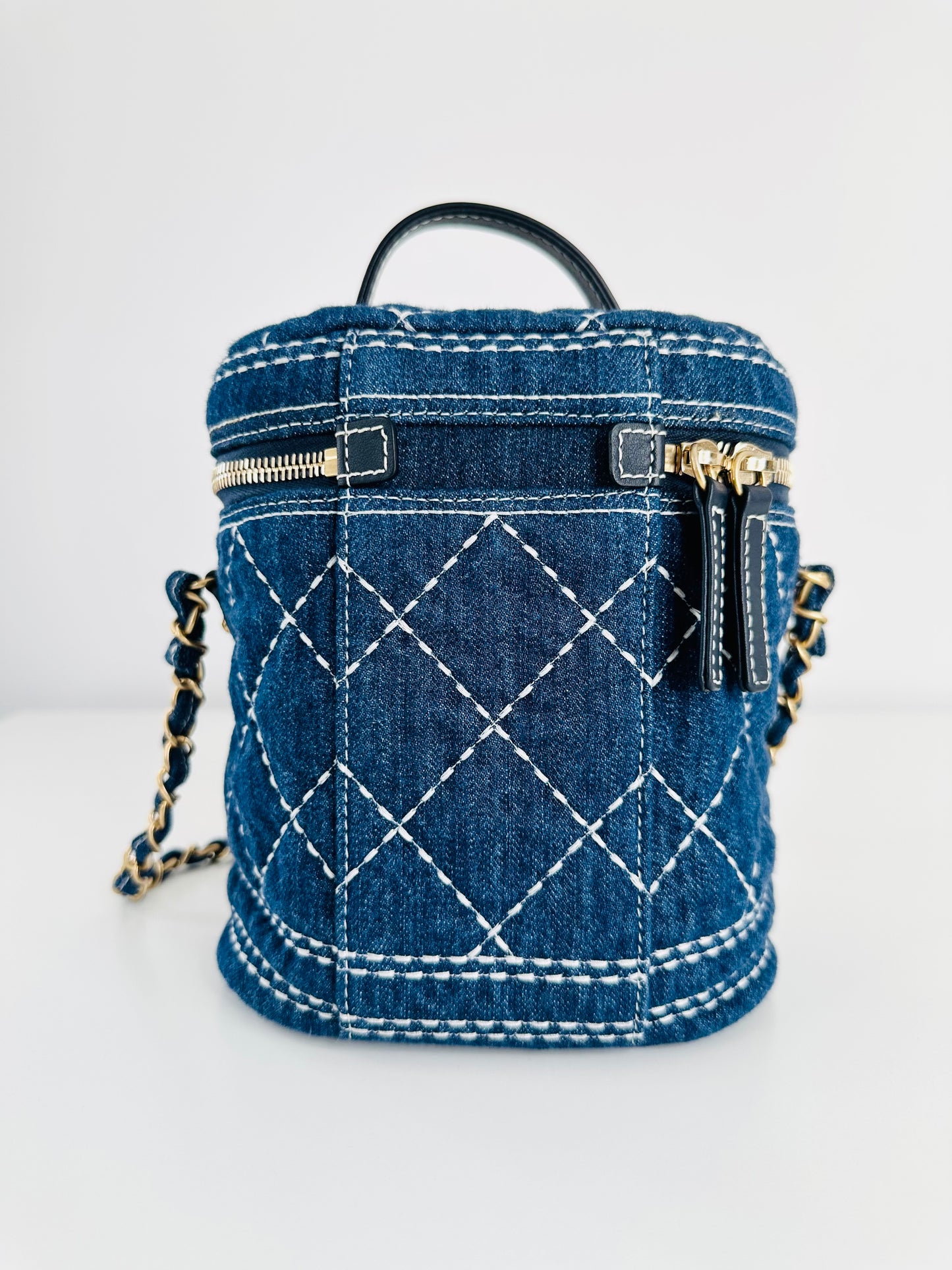 Quilted Denim Trip Vanity Case
