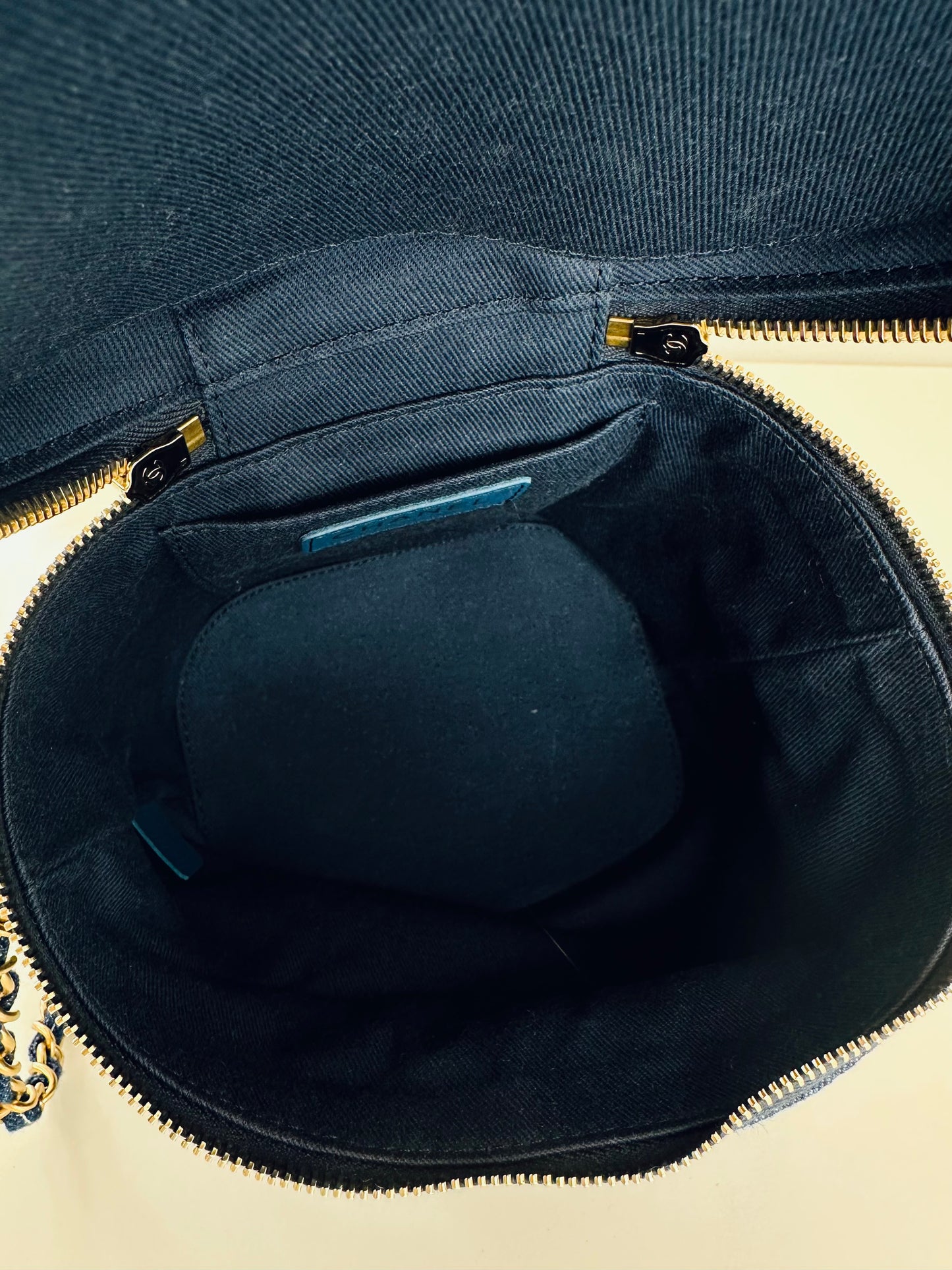 Quilted Denim Trip Vanity Case
